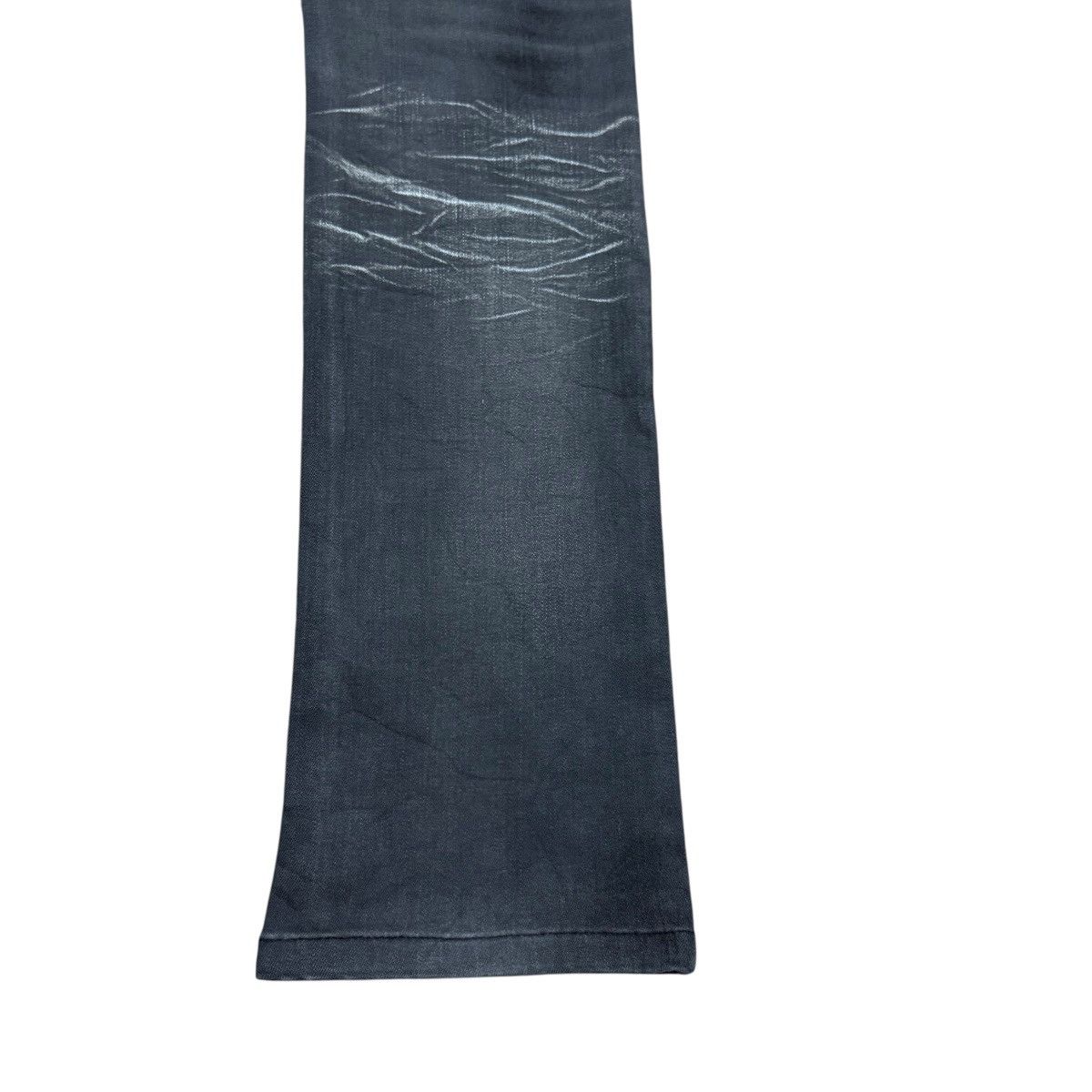 Tornado Mart Tornado Mart Grey Denim Low Flare Jeans Clawmark Size US 31 - 14 Thumbnail
