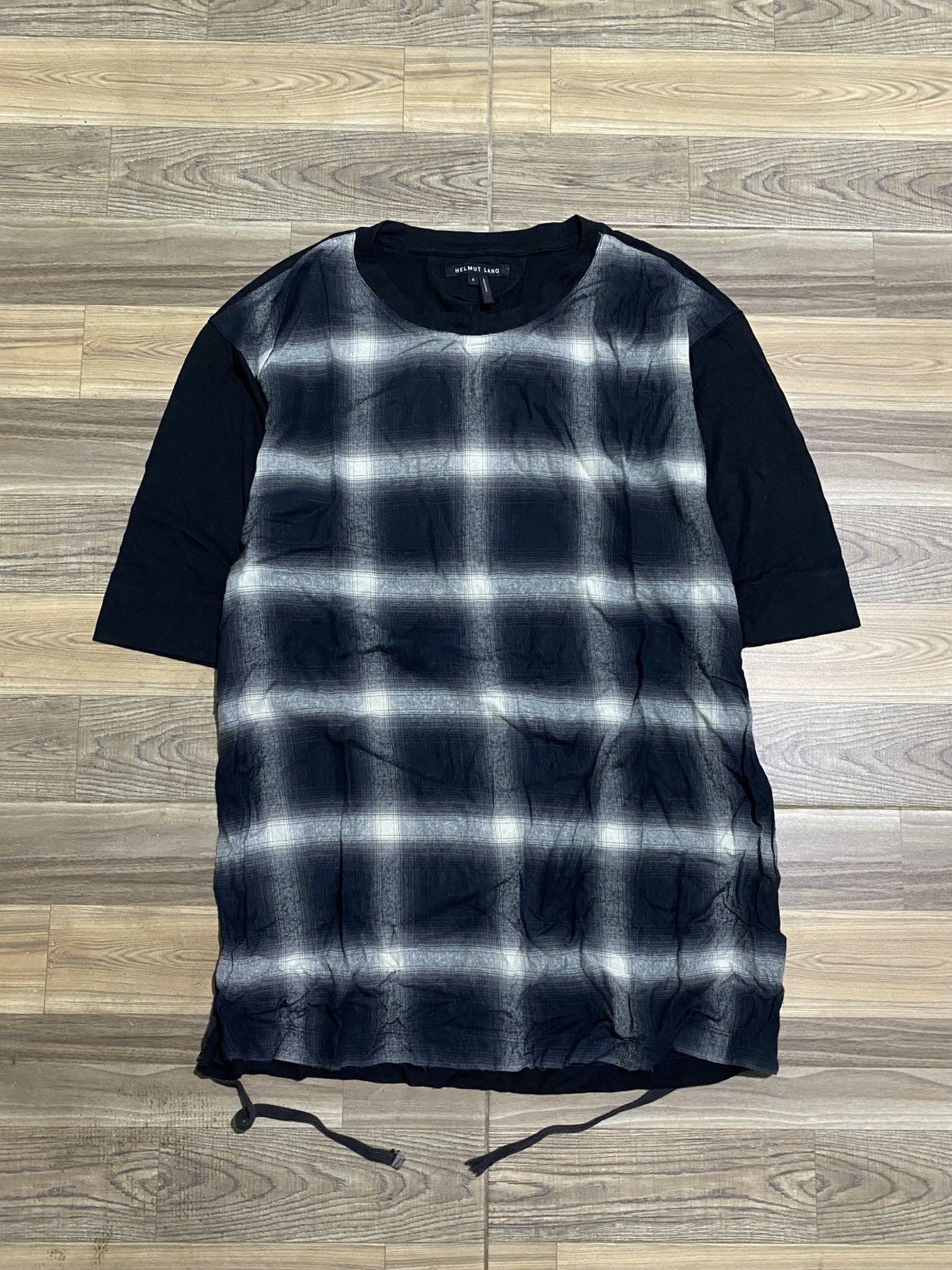 Helmut Lang HELMUT LANG DRAWCORD TEE Size US S / EU 44-46 / 1 - 1 Thumbnail