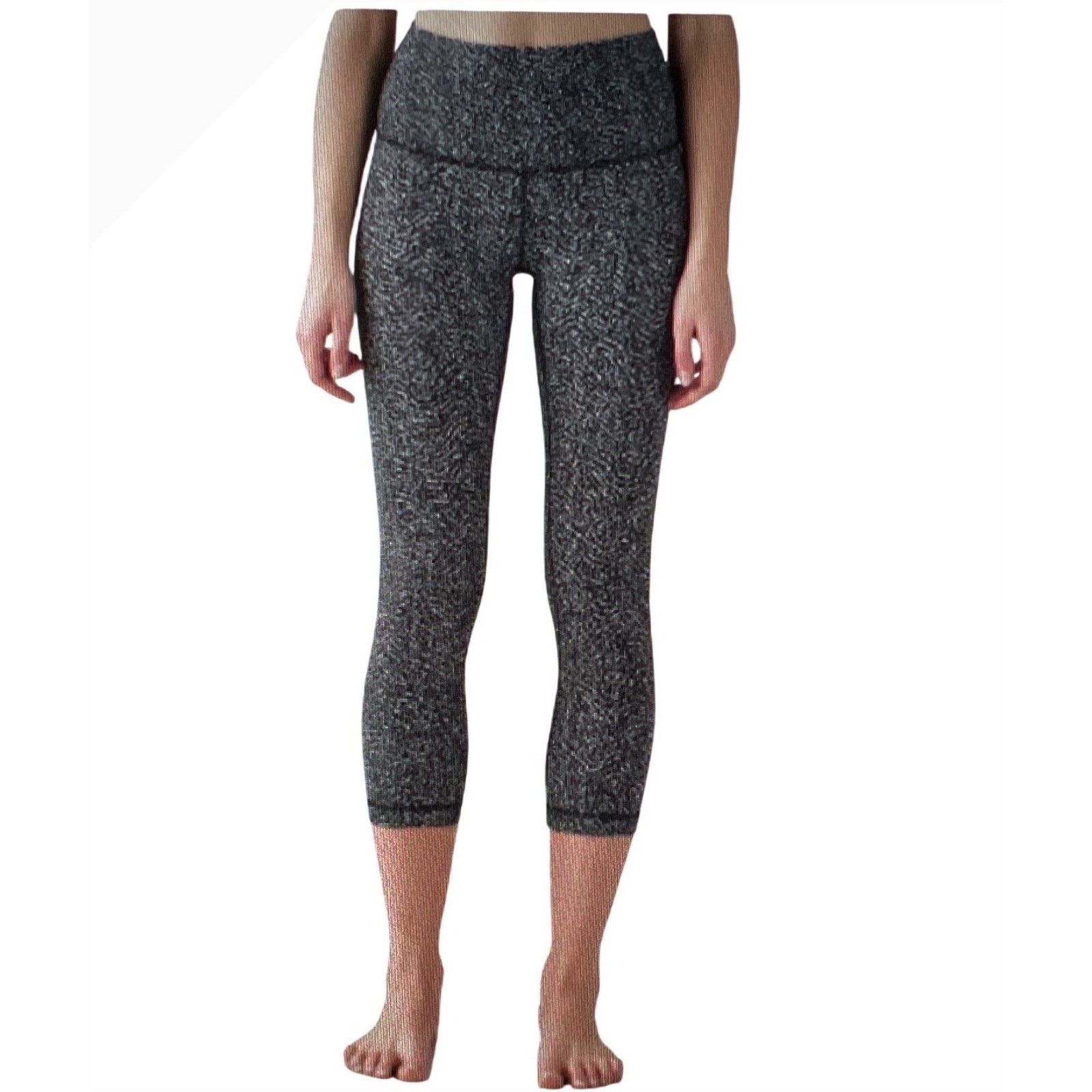 Lululemon Lululemon Wunder Under Luon Ripple Jacquard Crop Leggings 2 Size 26" / US 2 / IT 38 - 2 Thumbnail