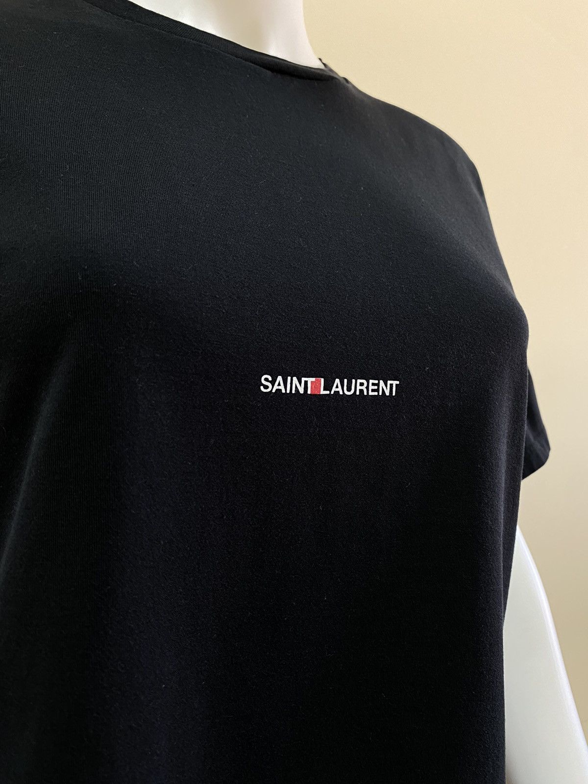 Saint Laurent Paris Saint Laurent Paris Womens Centre Logo T Shirt Size XS-S Size XS / US 0-2 / IT 36-38 - 4 Thumbnail