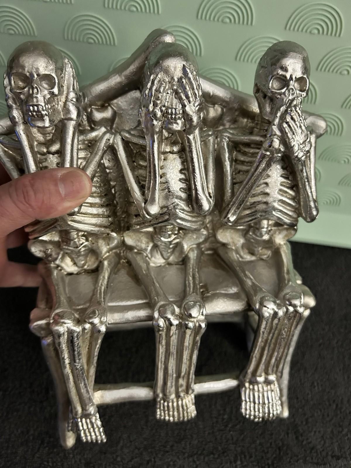Other Skeletons Hear Speak See No Evil Silve 4lb Tabletop Decor Size ONE SIZE - 6 Thumbnail