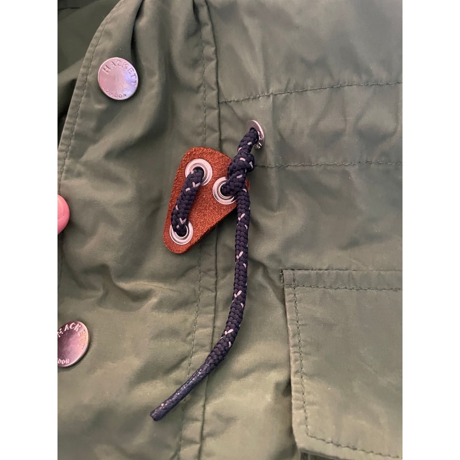 Hackett Hackett London Anorak Windbreaker Hooded Rain Jacket Olive S Size US S / EU 44-46 / 1 - 5 Thumbnail