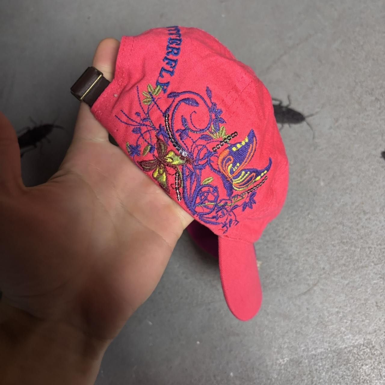 Japanese Brand × Vintage Pink butterfly cap Size ONE SIZE - 3 Thumbnail