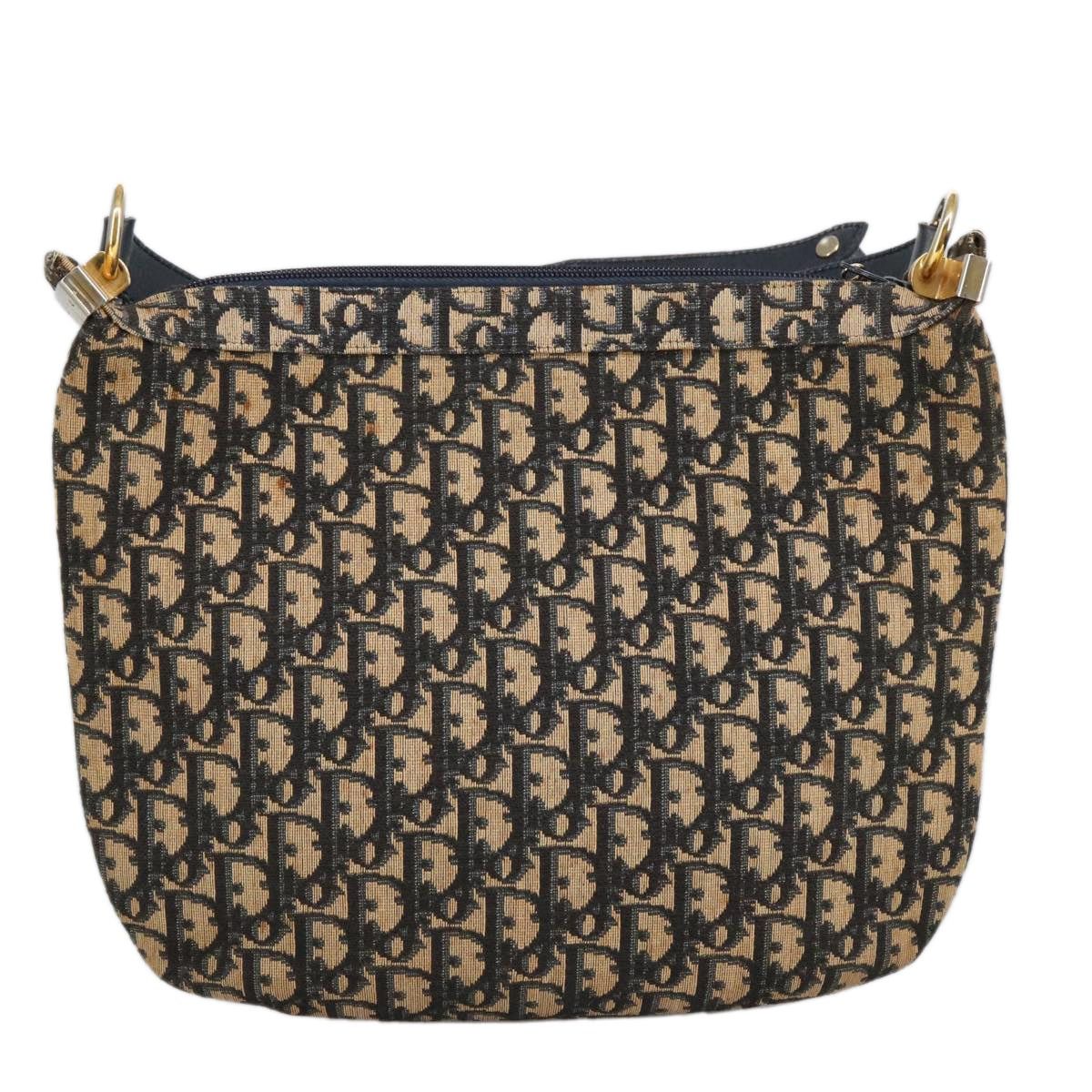 Dior DIOR Trotter Canvas Shoulder Bag Navy Gold Size ONE SIZE - 3 Thumbnail