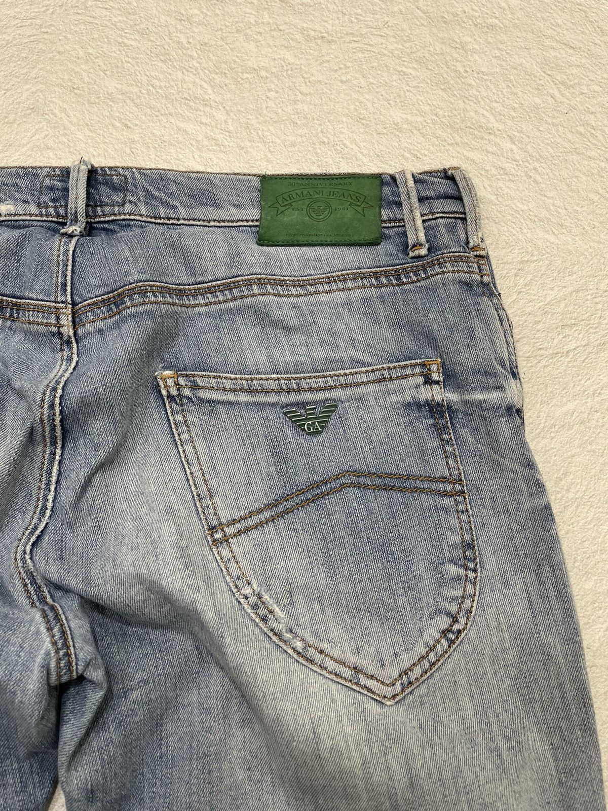 Giorgio Armani 2000s Armani Blue Jeans Washed Y2K Hysteric If6was9 Size US 34 / EU 50 - 9 Thumbnail