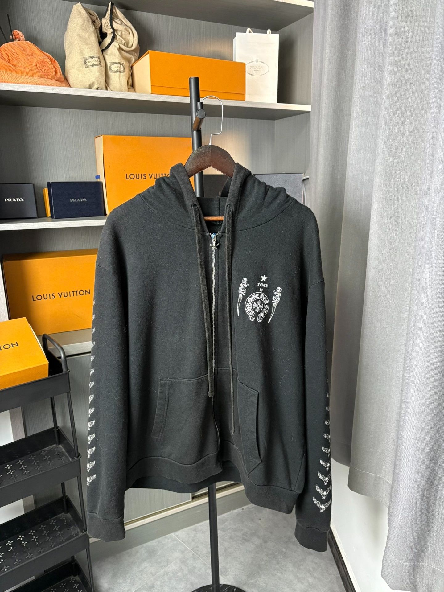 Chrome Hearts Chrome Hearts Collab Black Hoodie M Men Size US M / EU 48-50 / 2 - 1 Thumbnail