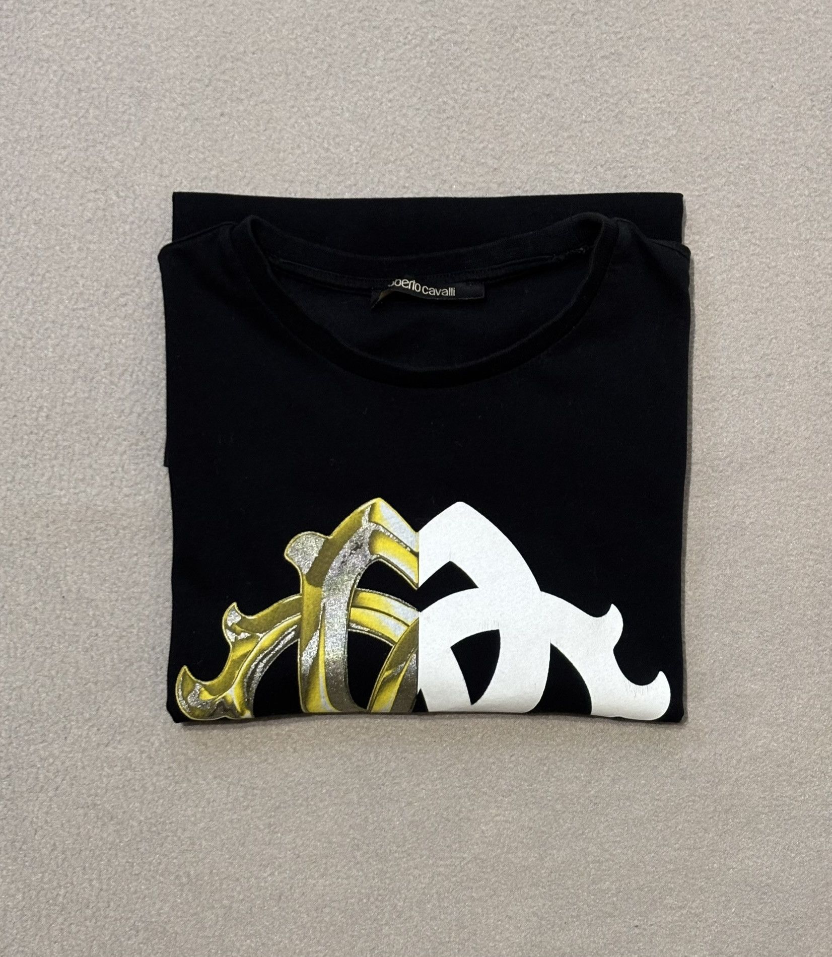 Roberto Cavalli Roberto Cavalli T-shirt Black Firenze Logo Size US M / EU 48-50 / 2 - 15 Thumbnail