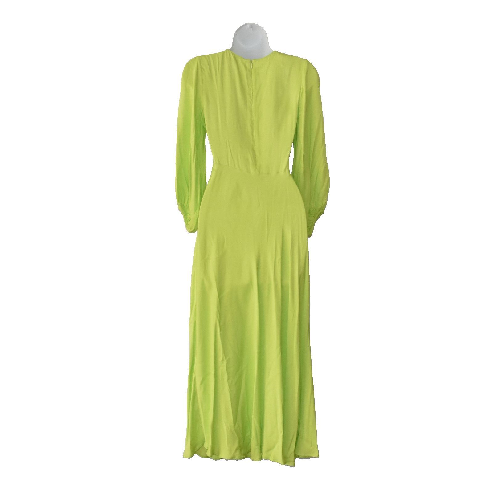 Farm Rio FARM Rio Lime Viscose Beaded Tassels Midi Dress Size XS Size XS / US 0-2 / IT 36-38 - 6 Thumbnail