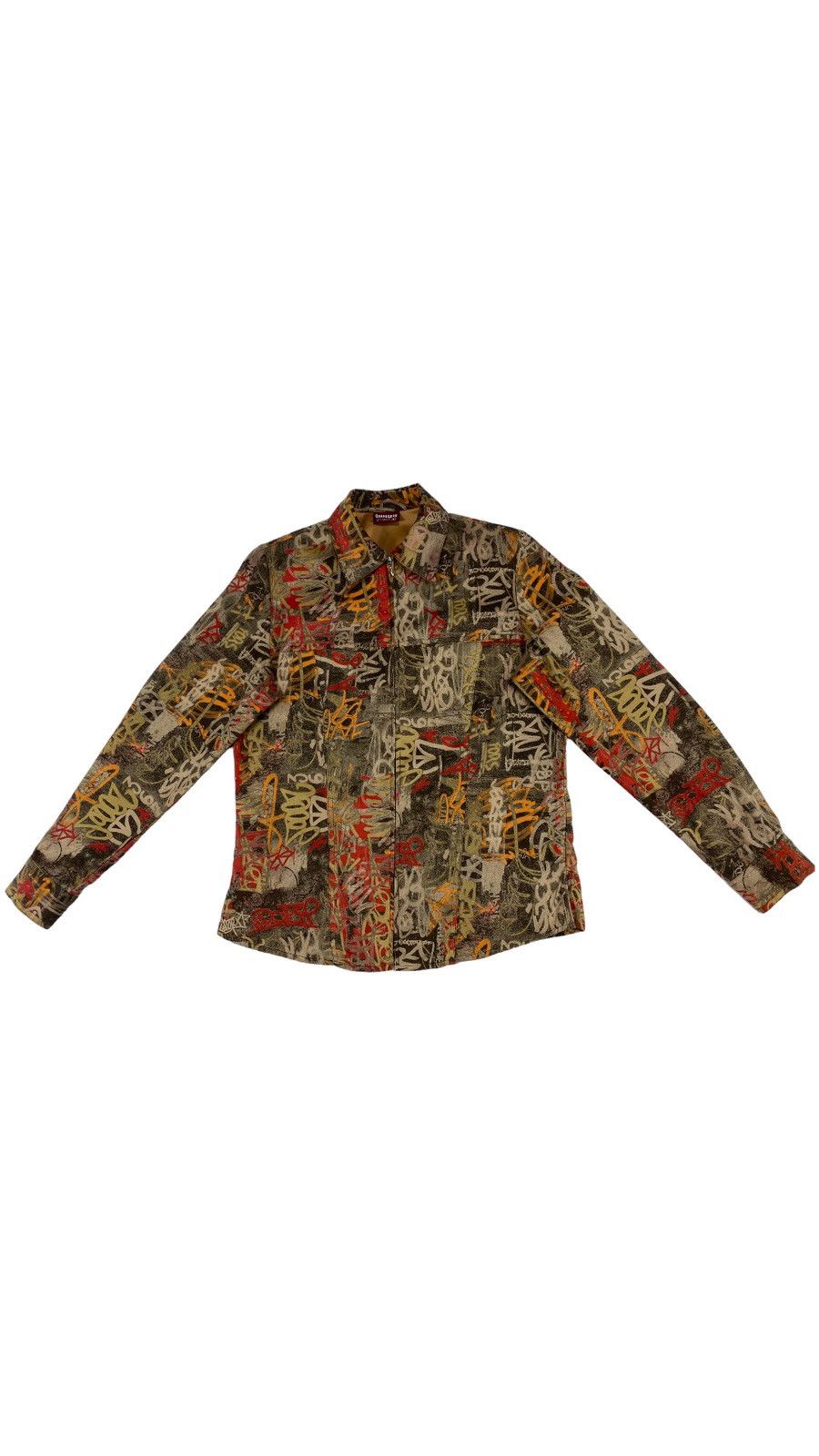 Vintage 🔥LASTDROP🔥 Vintage Y2K Crazy Graffiti Light Jacket Zip Shirt Size M / US 6-8 / IT 42-44 - 2 Thumbnail