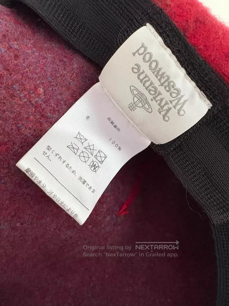 Vivienne Westwood Vivienne Westwood Second-hand red checkered Saturn beret Size ONE SIZE - 6 Thumbnail