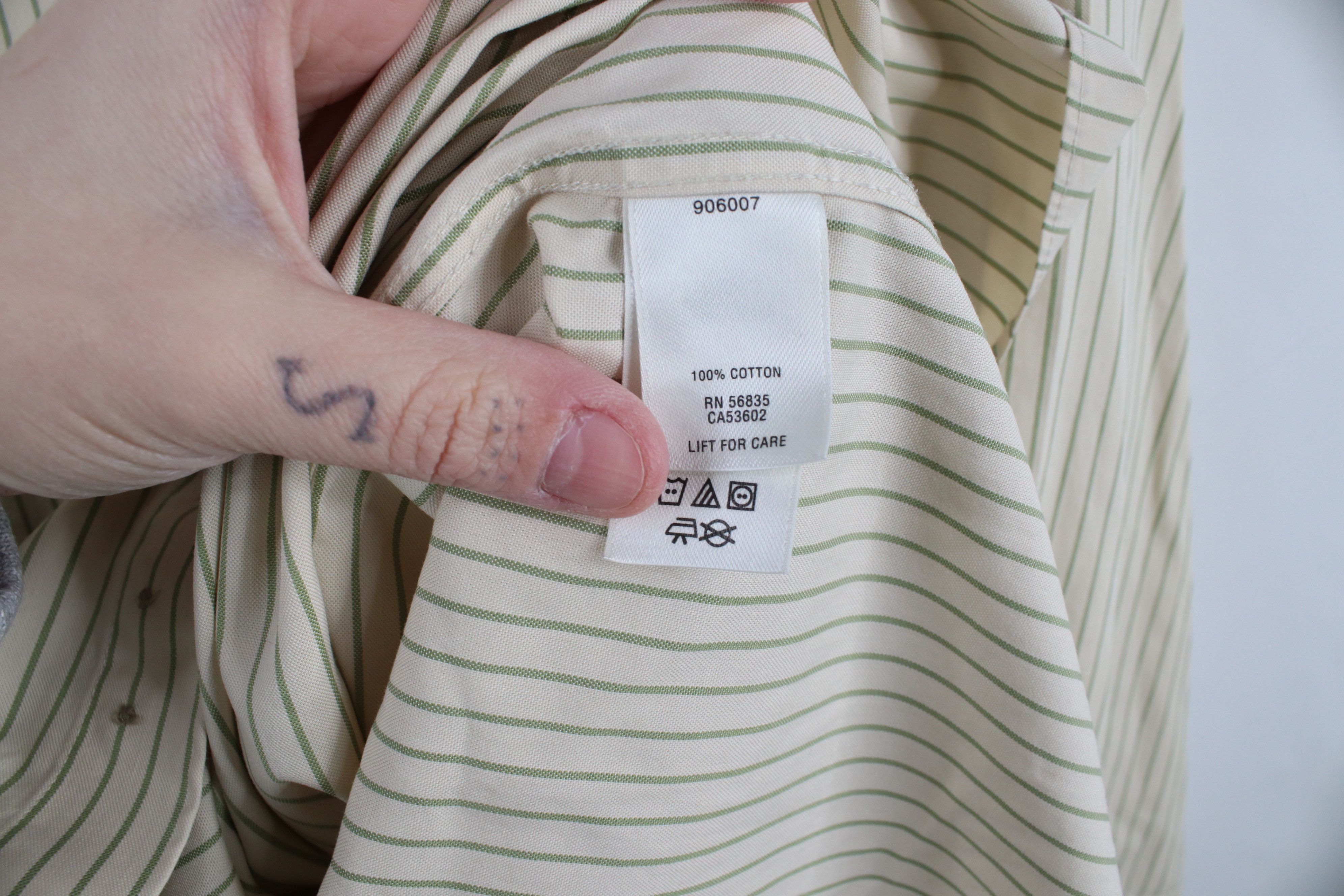 Cabelas × Vintage Vintage Cabelas Pinstriped Collared Button Down Shirt Cotton Size US XXL / EU 58 / 5 - 10 Thumbnail