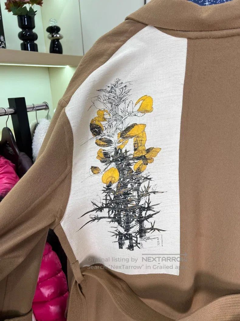 Loewe Loewe Long Woolen Coat with Loose Fit and Floral Patchwork Size S / US 4 / IT 40 - 3 Thumbnail