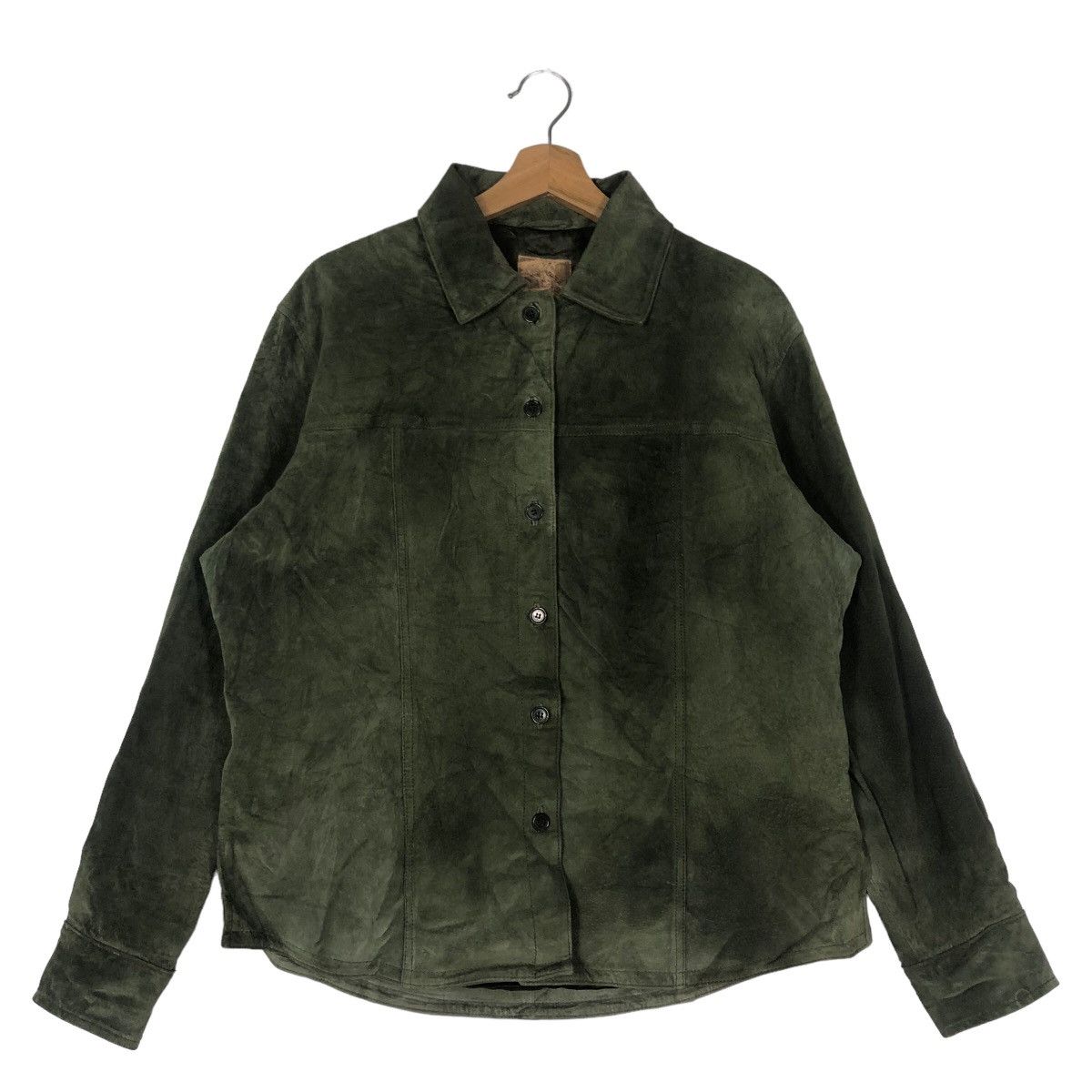 🔥90’s Vintage Leather Shirt Jacket AMH Issey Miyake