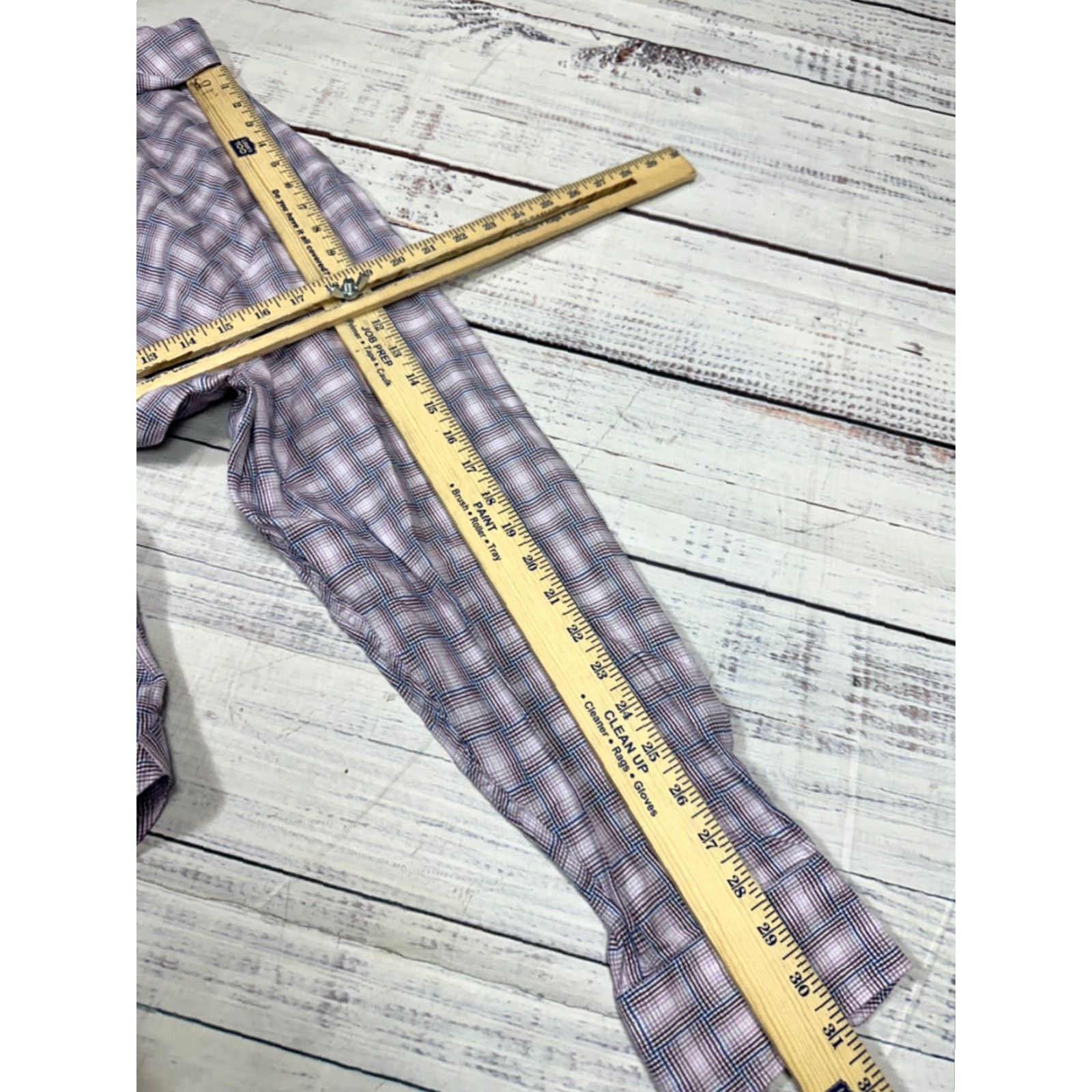 Tommy Bahama Tommy Bahama Mens Button-Up Shirt L Purple Long Sleeve Cotton Silk Plaid Size US L / EU 52-54 / 3 - 3 Thumbnail