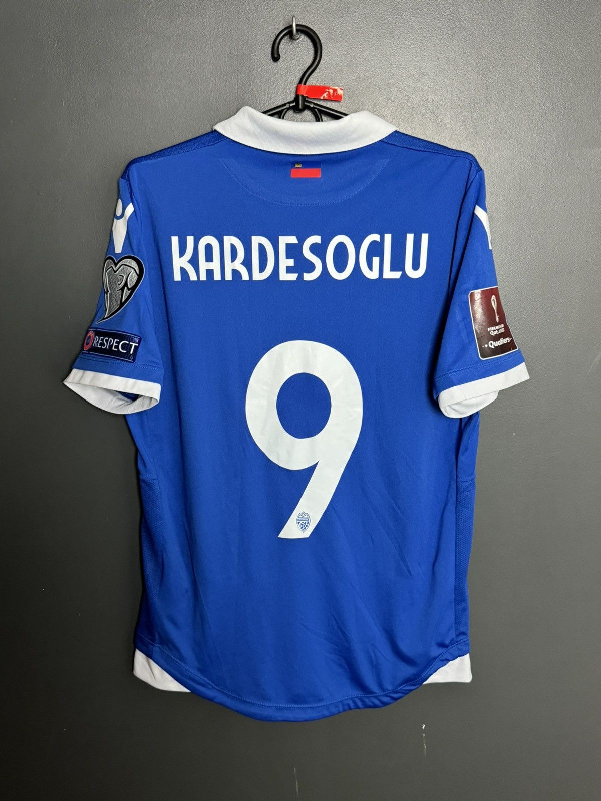 Macron Liechtenstein 18/19 Home Match Worn Football Jersey T-Shirt Size US M / EU 48-50 / 2 - 1 Thumbnail