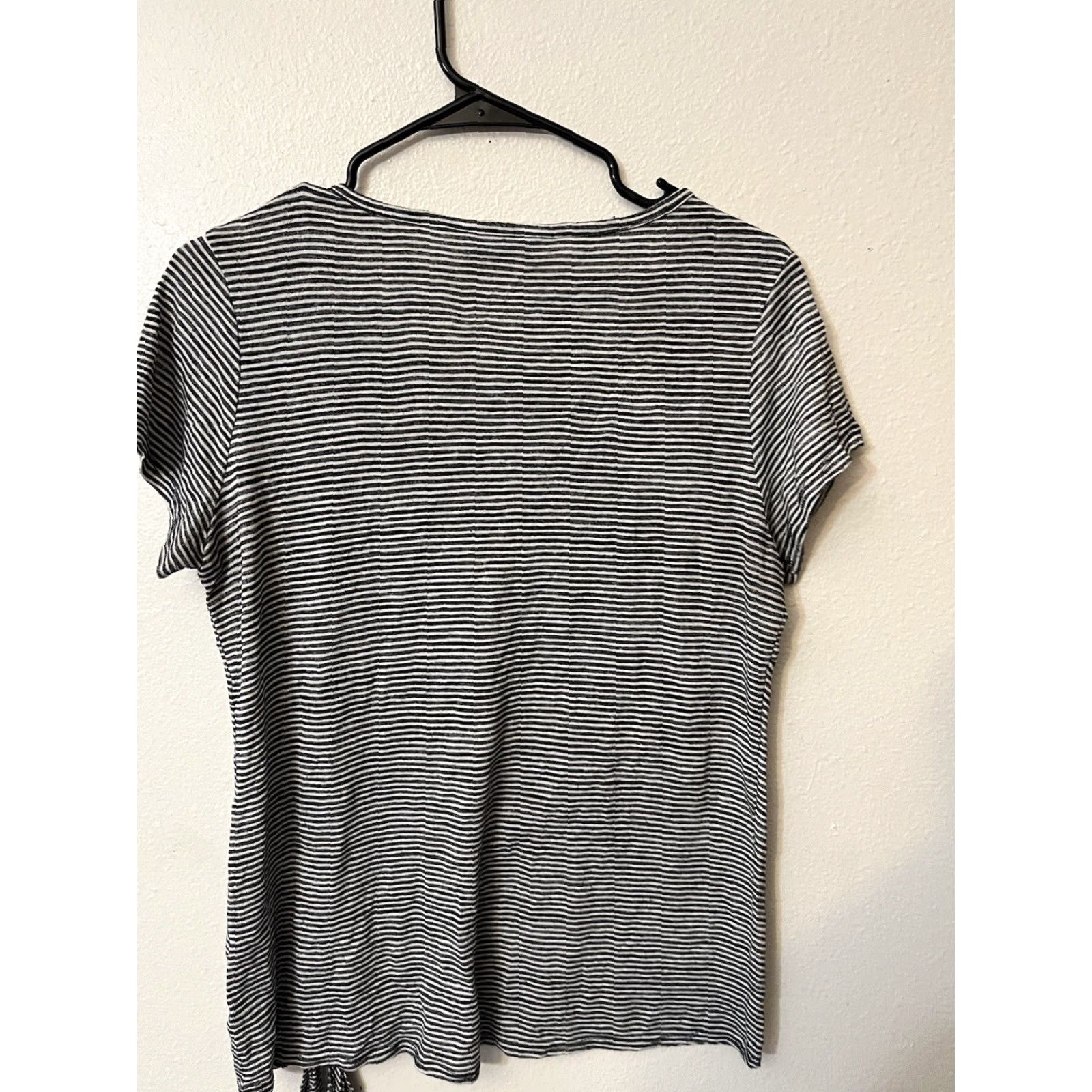 Apt. 9 APT. 9 Women's Multicolor Sparkle Tie-Front Stretch Tee - Large Short Sleeve Top Size L / US 10 / IT 46 - 3 Thumbnail