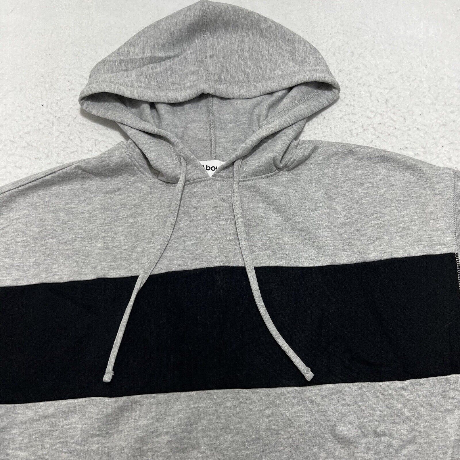 Nordstrom Abound Gray Black Pullover Long Sleeve Hoodie Sweatshirt Size S / US 4 / IT 40 - 3 Thumbnail