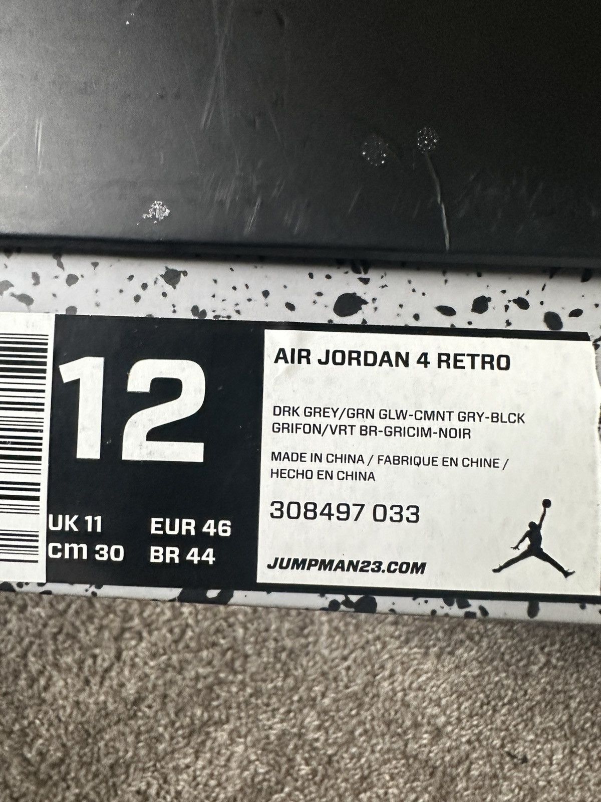 Jordan Brand Air Jordan 4 “Green Glow” Size 12 Size US 12 / EU 45 - 6 Thumbnail