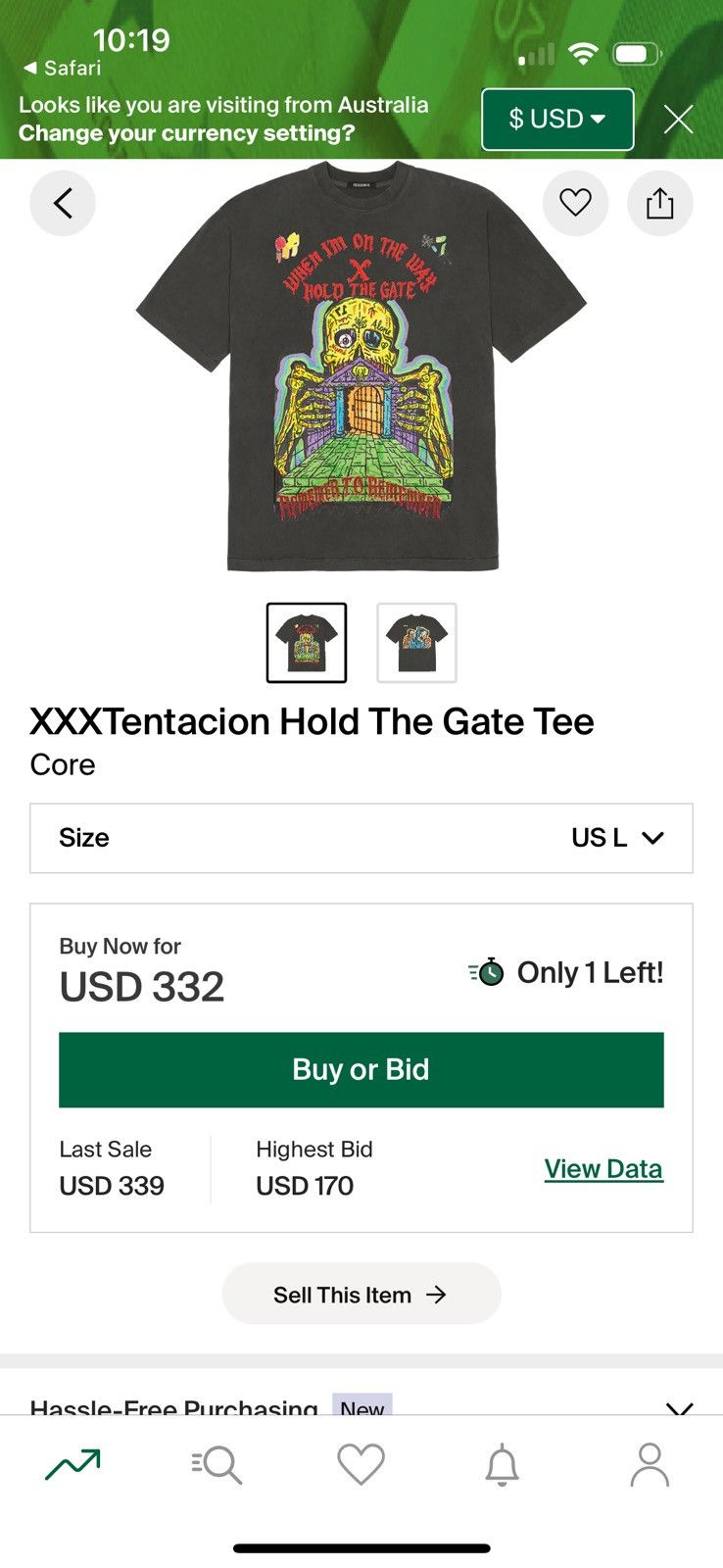 Yeezy Yeezy xxxtentacion S6 ‘hold the gate’ tee Size US XL / EU 56 / 4 - 11 Thumbnail
