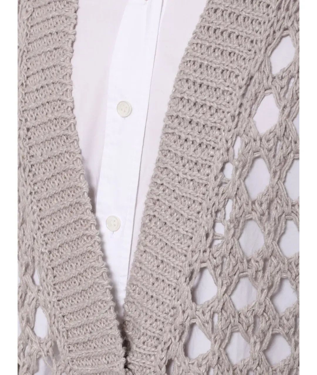 Brunello Cucinelli o1w1db10825 Cardigan in Open Grey Size L / US 10 / IT 46 - 4 Thumbnail