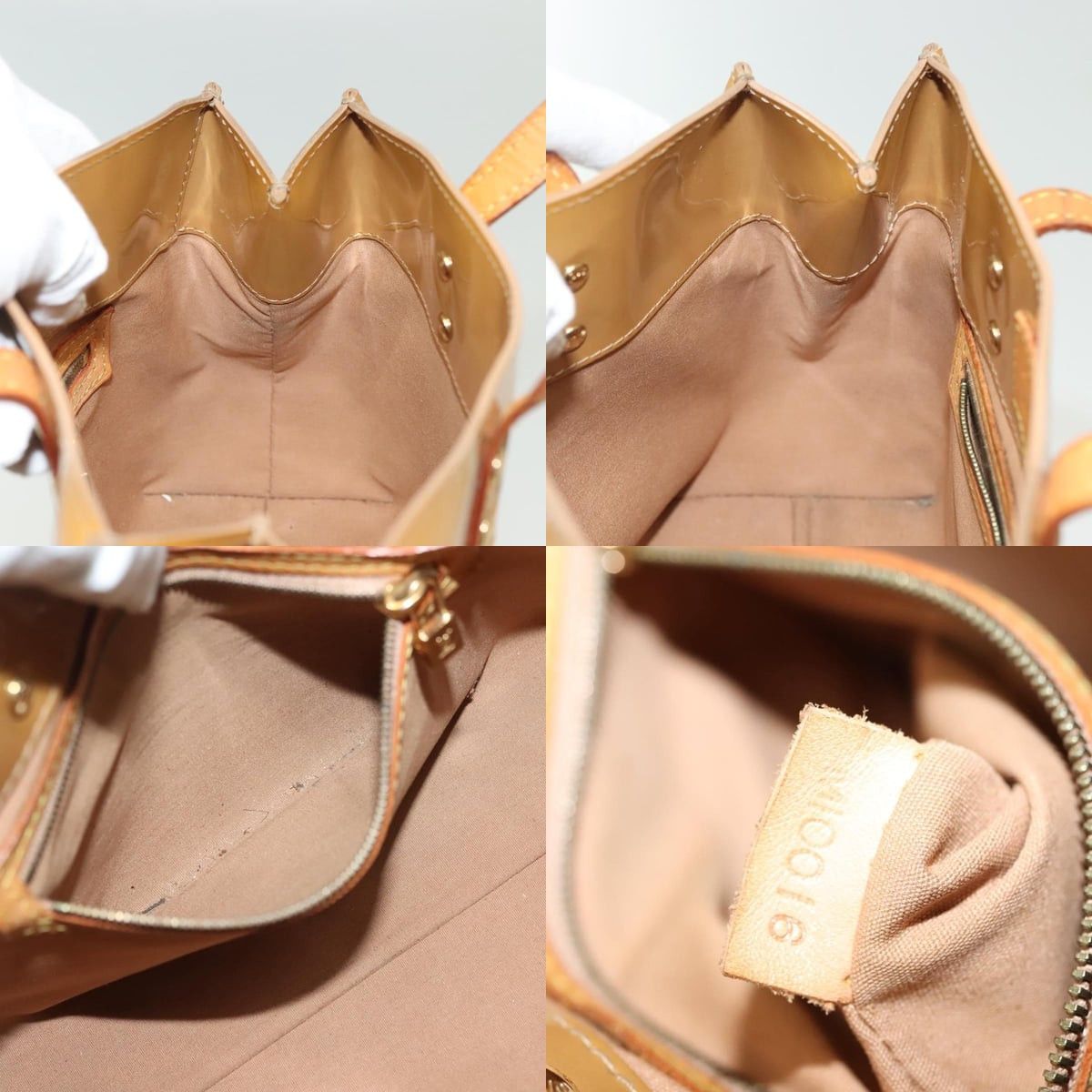 Louis Vuitton LOUIS VUITTON Monogram Vernis Reade PM Hand Bag Noisette Size ONE SIZE - 12 Thumbnail