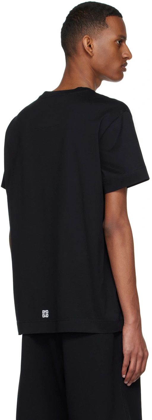 Givenchy Black Embroidered College Arch Logo T-Shirt Size US M / EU 48-50 / 2 - 4 Thumbnail