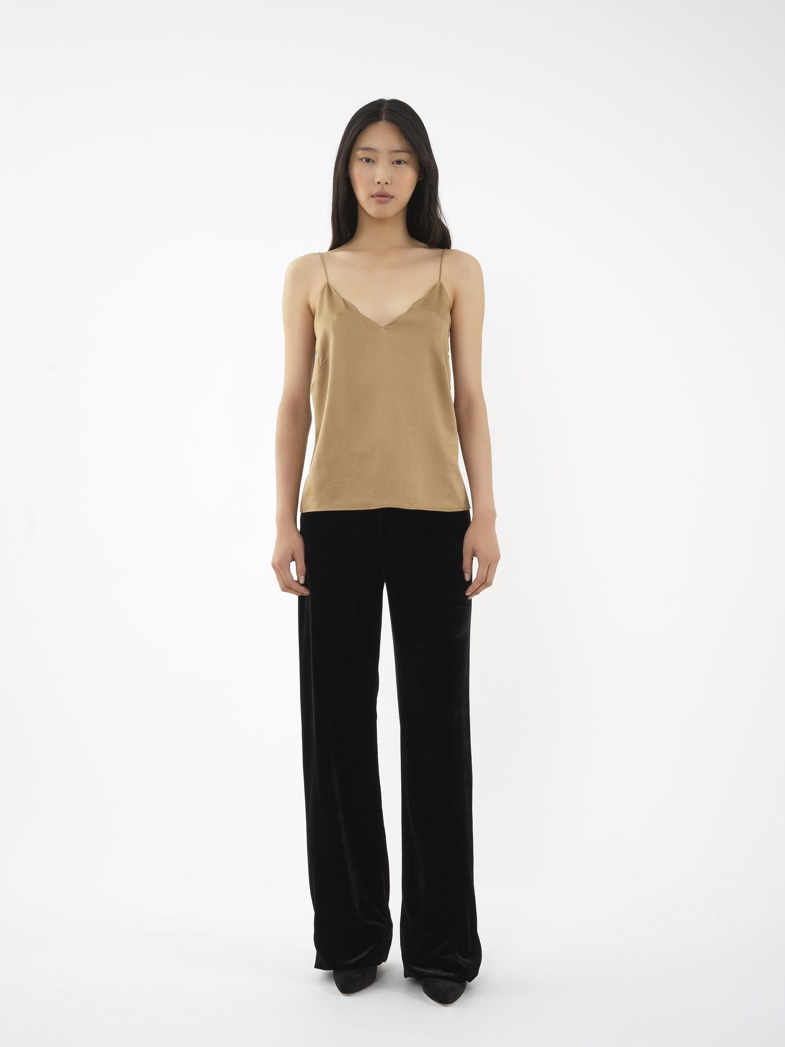 Chloe o1loc1c0325 CHC24 Tank Top in Safari Khaki Size XL / US 12-14 / IT 48-50 - 2 Thumbnail