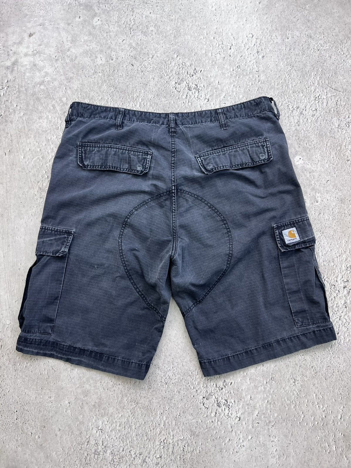 Carhartt × Vintage Carhartt Shorts Carpenter cargo faded Work Shorts Y2K Size US 38 / EU 54 - 8 Thumbnail