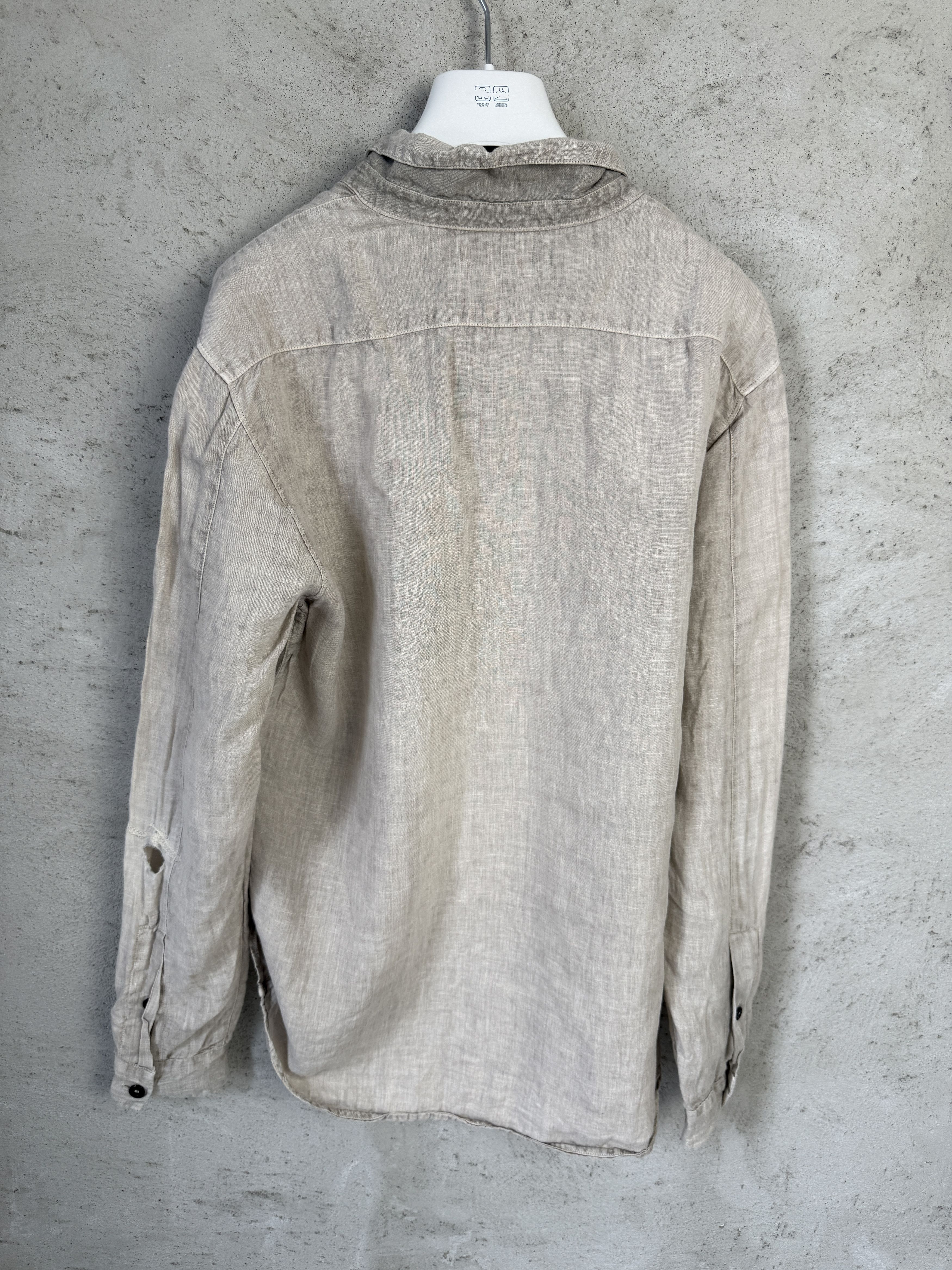 Stone Island Stone Island linen small logo shirt button ups casual Size US S / EU 44-46 / 1 - 7 Thumbnail