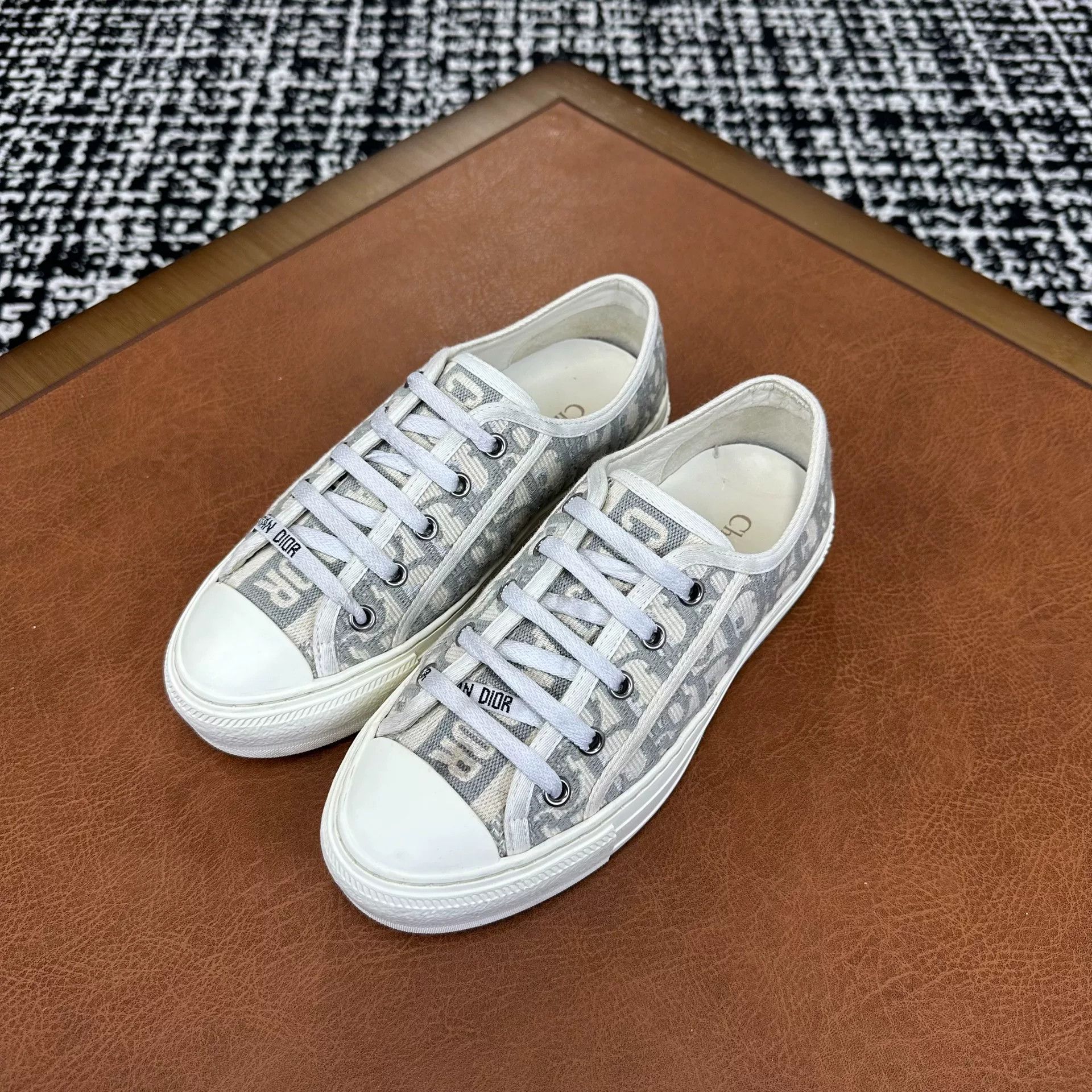 Dior Dior Cotton Gray Lowtop Sneakers it_35-5 Women Size US 5.5 / IT 35.5 - 1 Thumbnail