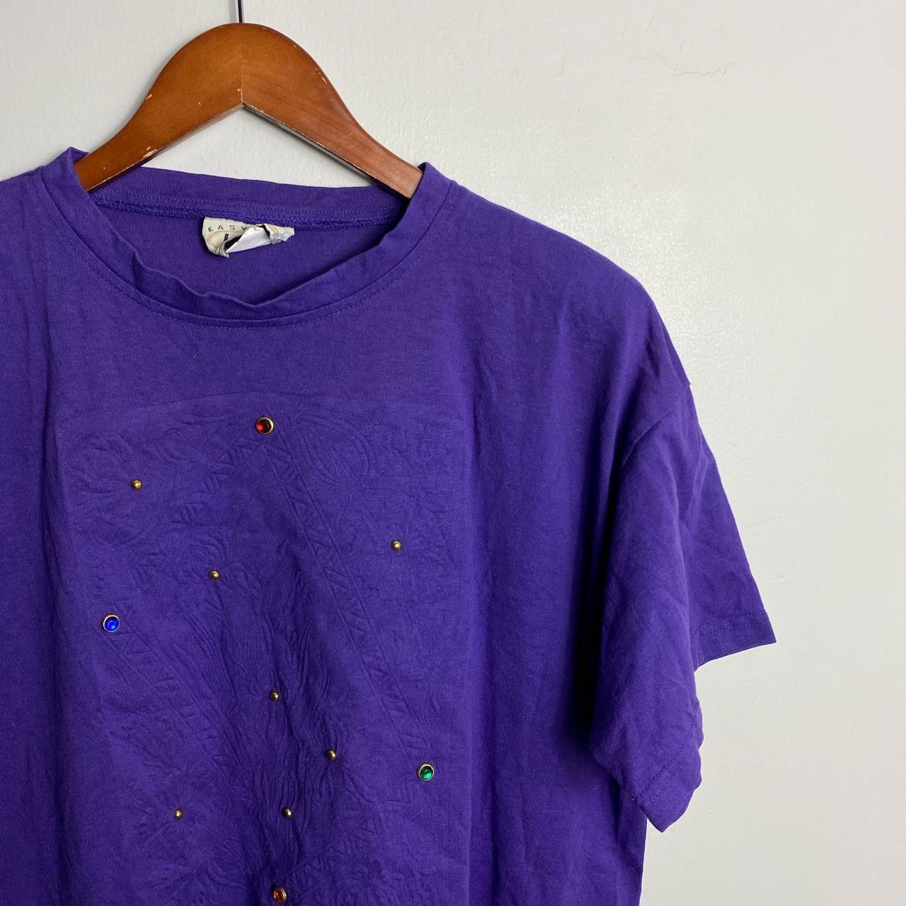 Vintage 90s vintage purple T-shirt about a size XL Size XL / US 12-14 / IT 48-50 - 2 Thumbnail