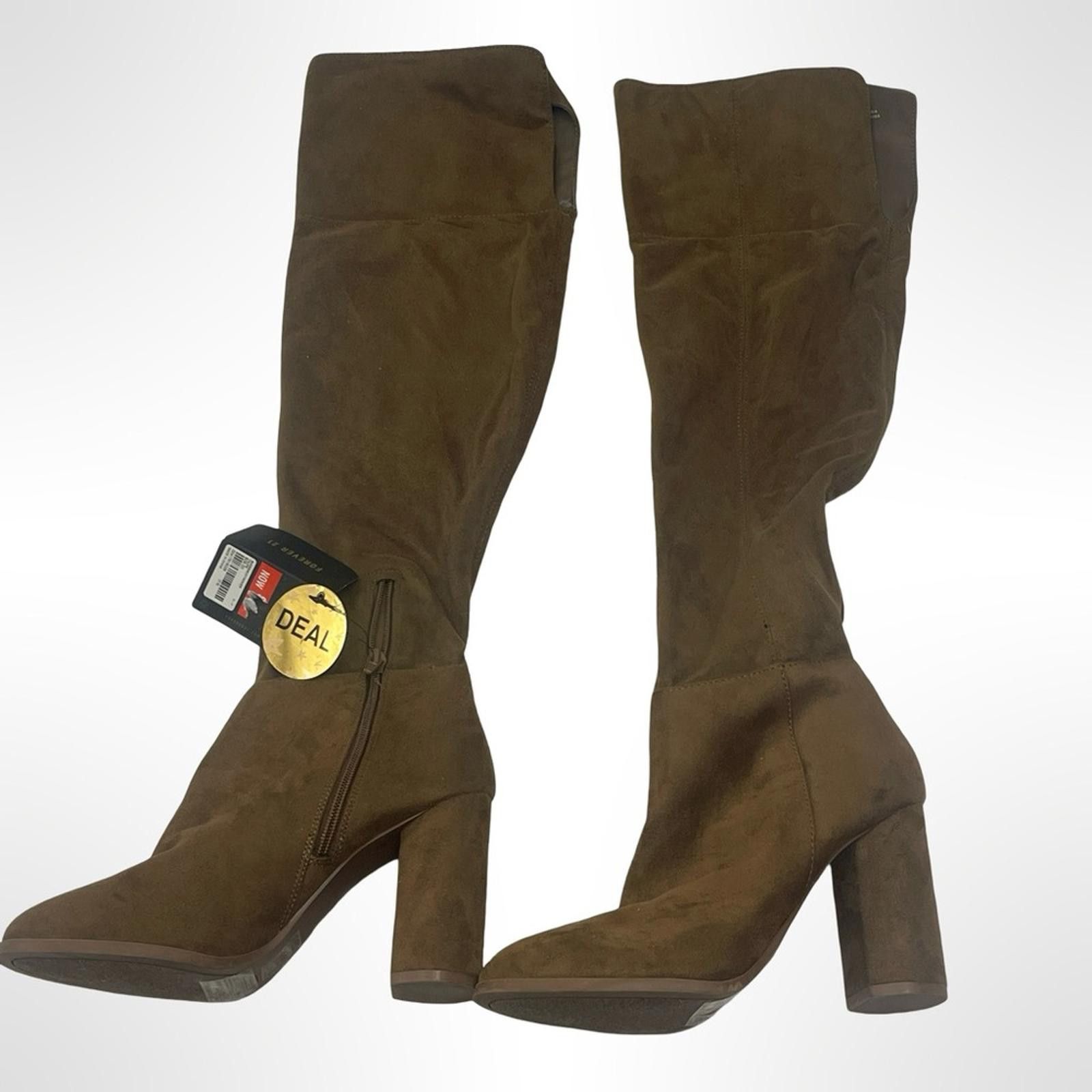 Forever 21 Brown Knee-High Women's Boots size 7.5 NWT Size US 7.5 / IT 37.5 - 1 Thumbnail