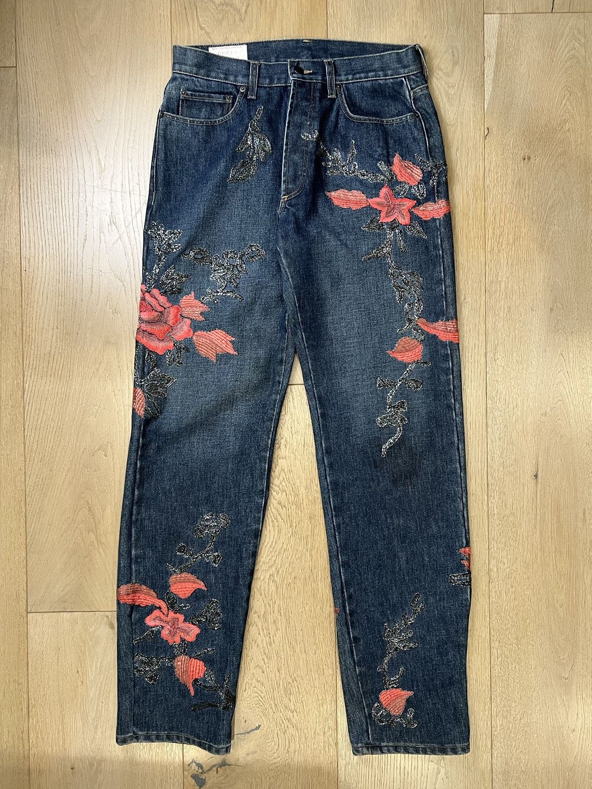 Gucci × Tom Ford Gucci by Tom Ford AW99 Floral Denim | Grailed