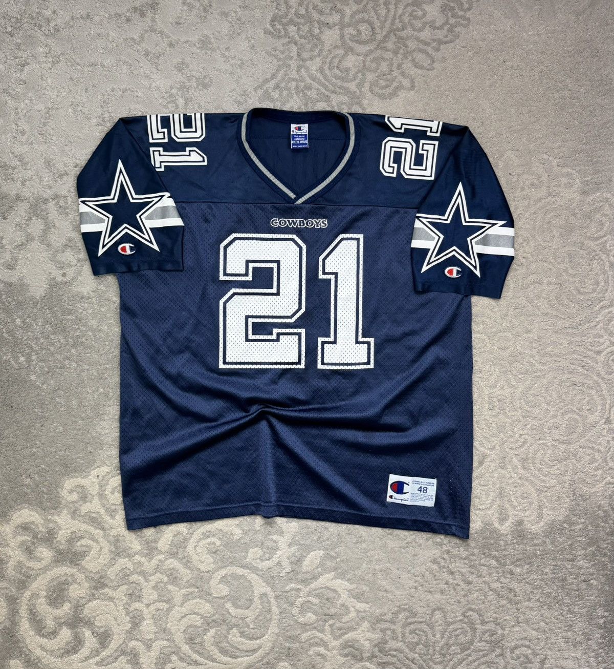 Champion Rare Jersey Champion Dallas Cowboys #21 Deion Sanders NFL Size US XL / EU 56 / 4 - 2 Thumbnail