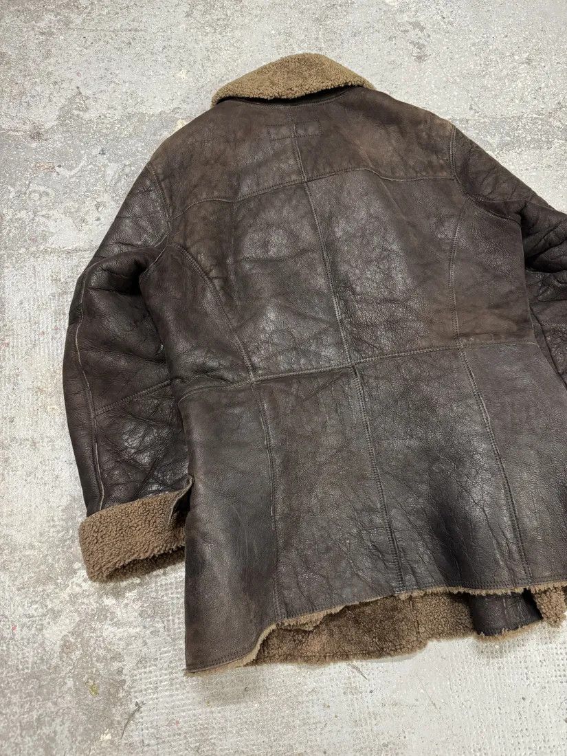 Dolce & Gabbana × Vintage AW2002 Dolce & Gabbana Shearling Brown Elevated Leather Jacket Size US M / EU 48-50 / 2 - 8 Thumbnail
