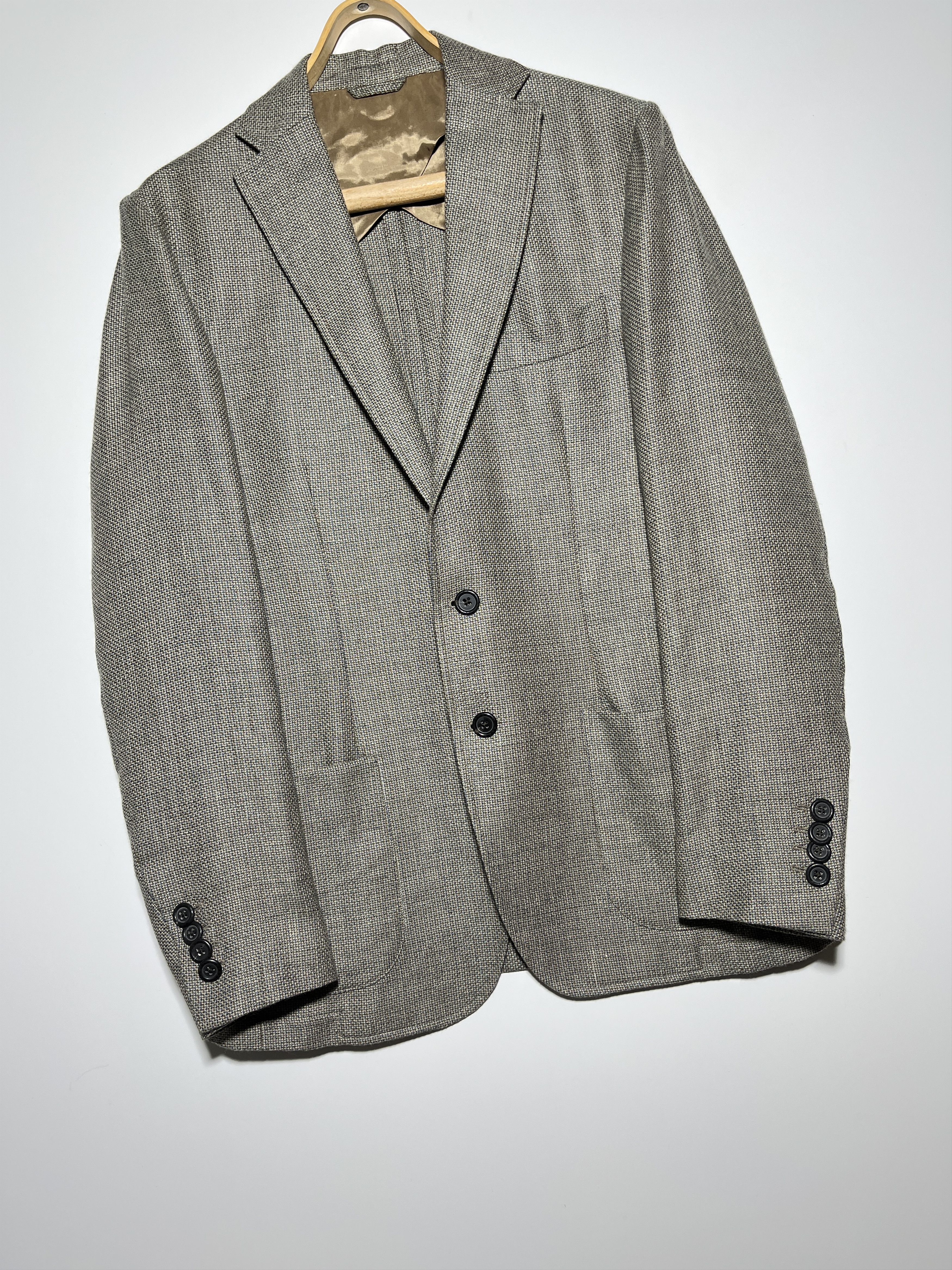 Beretta Beretta Linen / Wool Unlined Sport Coat Blazer Size 40 Size 40R - 5 Thumbnail
