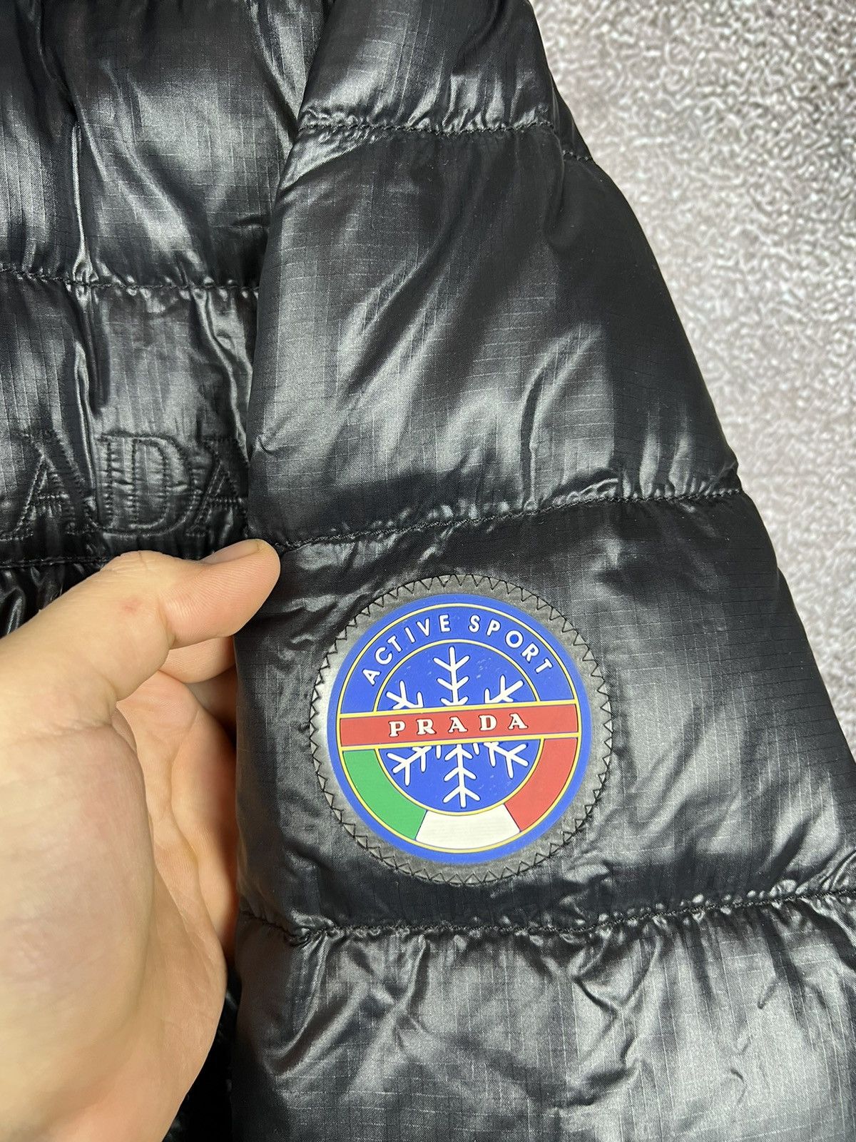 Prada Rare‼️2006 Prada Active Sport red tab shiny puffer jacket Size US L / EU 52-54 / 3 - 7 Thumbnail