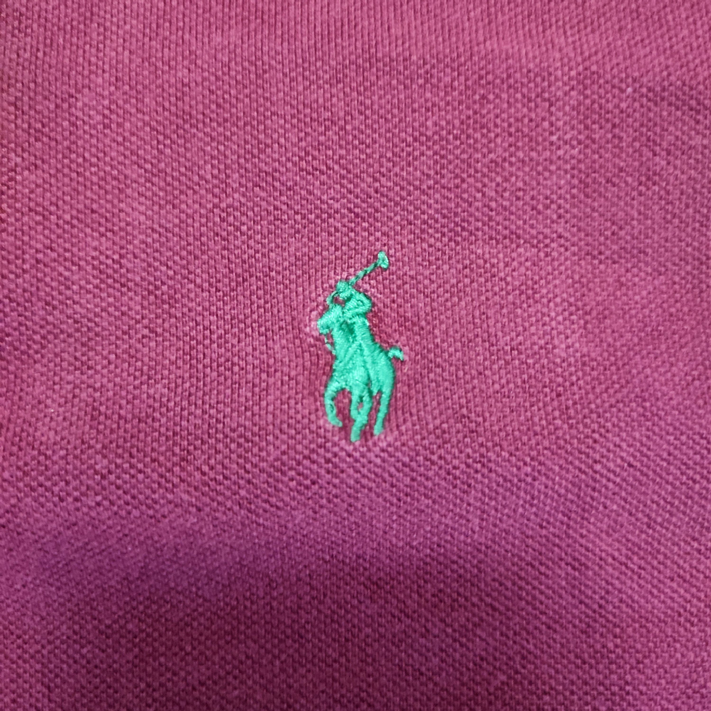 Polo Ralph Lauren Vintage Polo Ralph Lauren Polo Shirt – Burgundy Size US L / EU 52-54 / 3 - 3 Thumbnail
