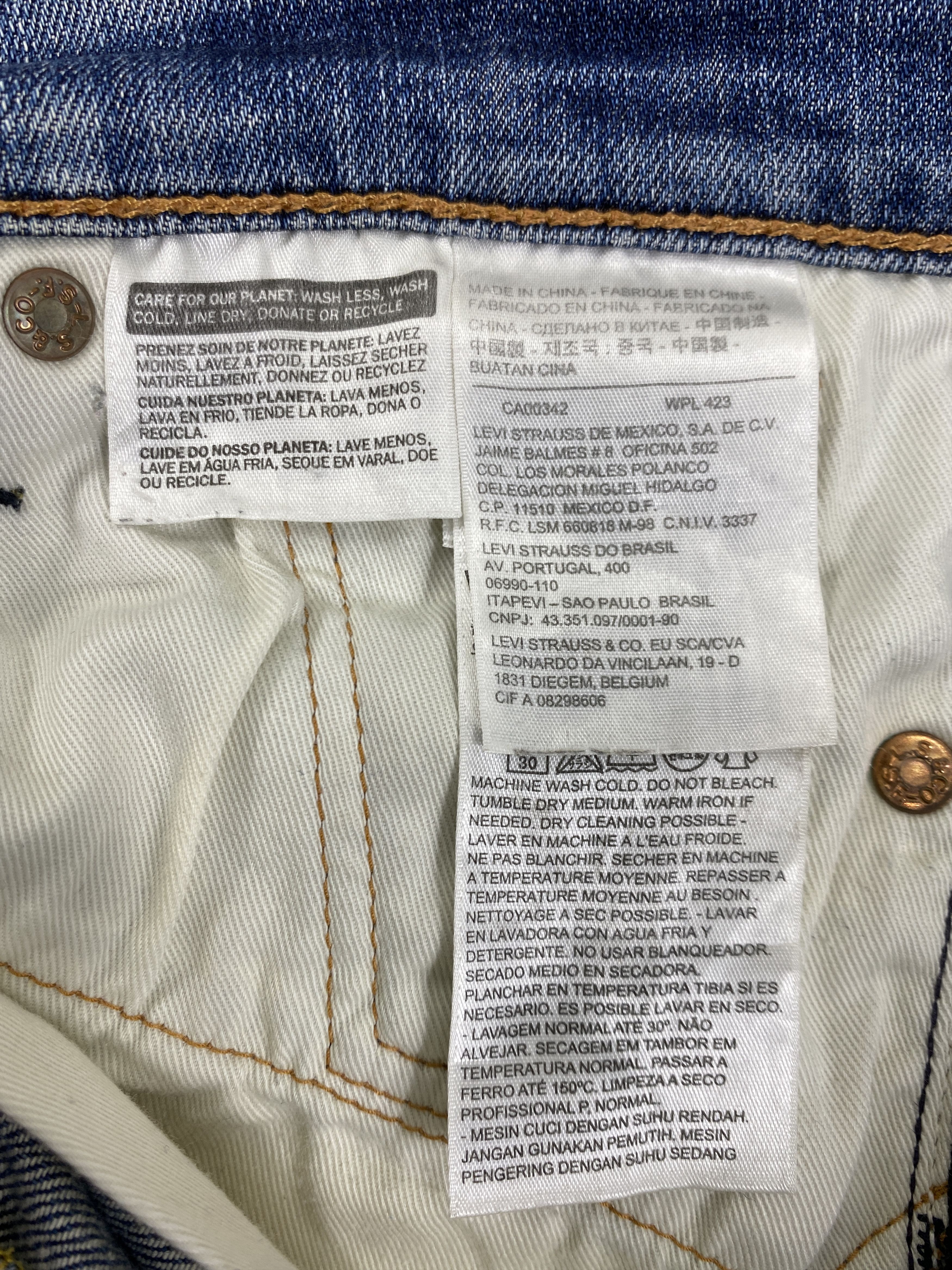 Levi's Distressed Blue Vintage Levi's 513 29x29 Denim -JN2150 Size US 29 - 8 Thumbnail