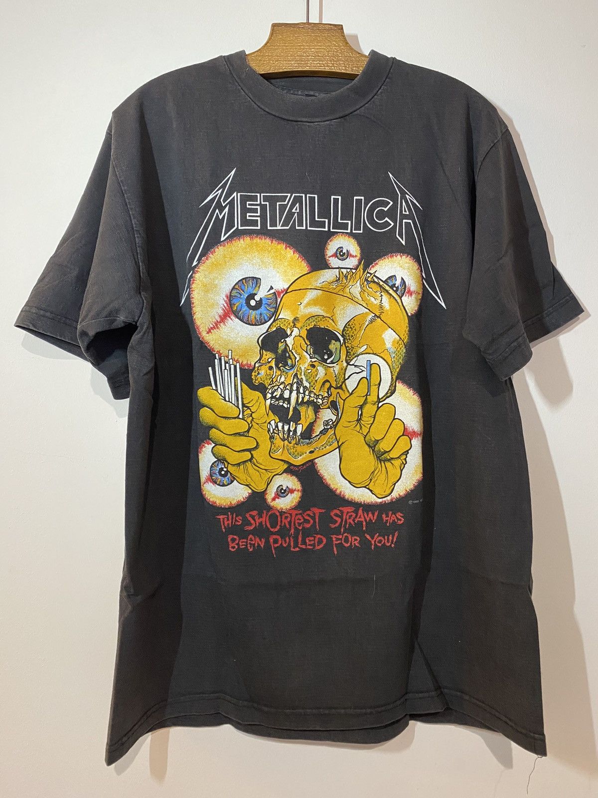 Band Tees × Vintage Vintage Metallica pushead 80s shortest straw shirt Size US L / EU 52-54 / 3 - 8 Thumbnail