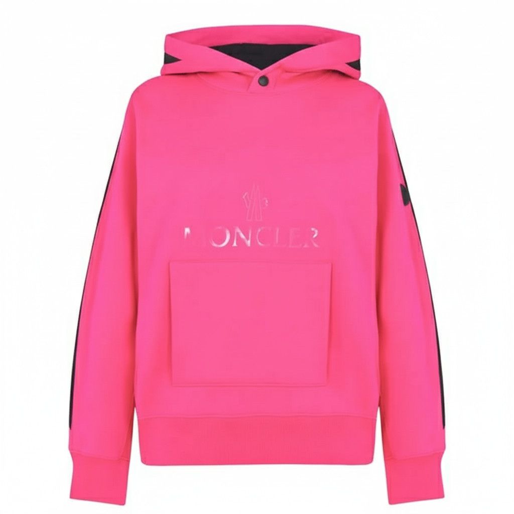 Moncler Hoodie Pink Black Women's Size S