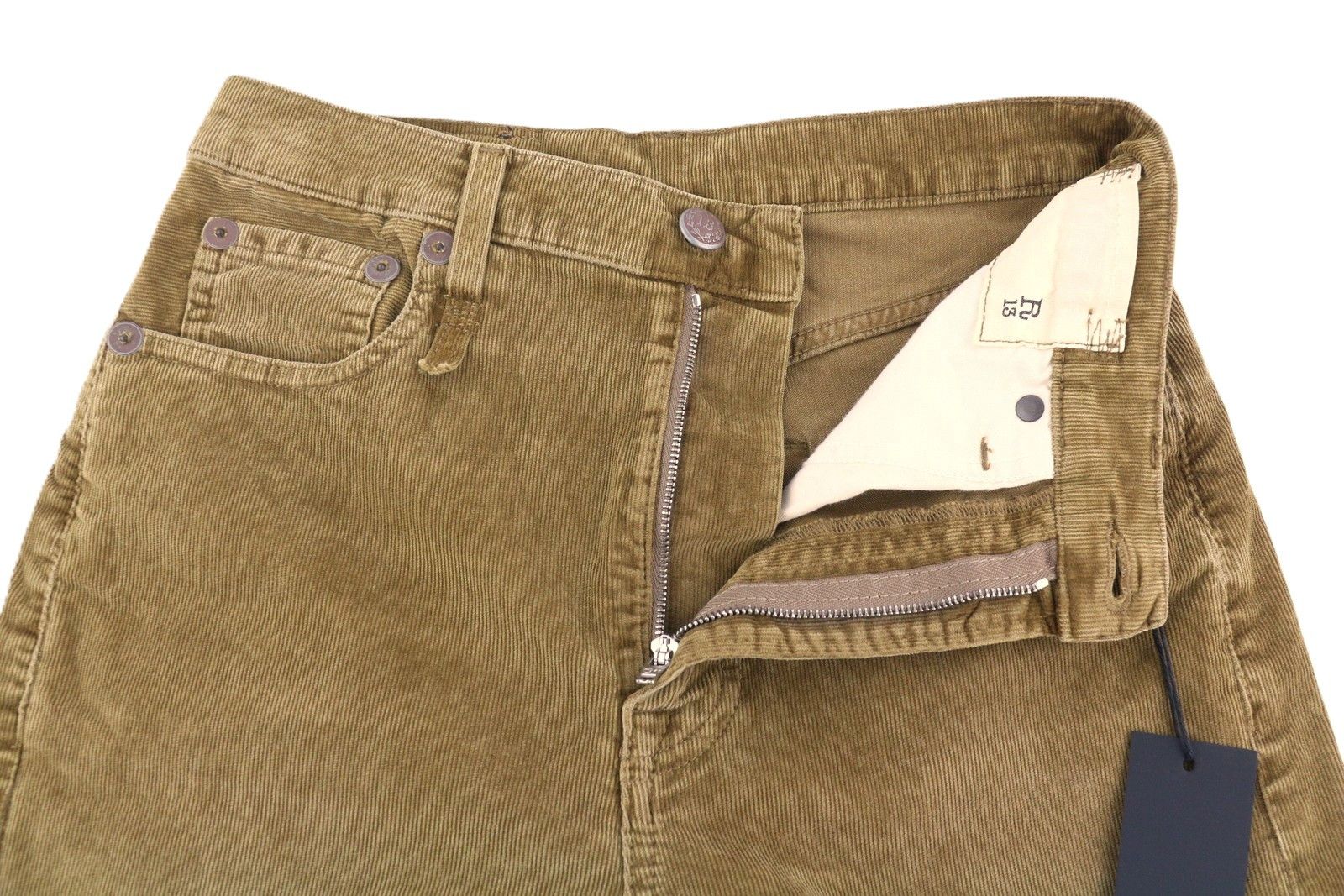 R13 CHARLOTEE 25 Golden Brown Stretch Cord Faded FW25 86539 Size 25" / US 0 / IT 36 - 6 Thumbnail