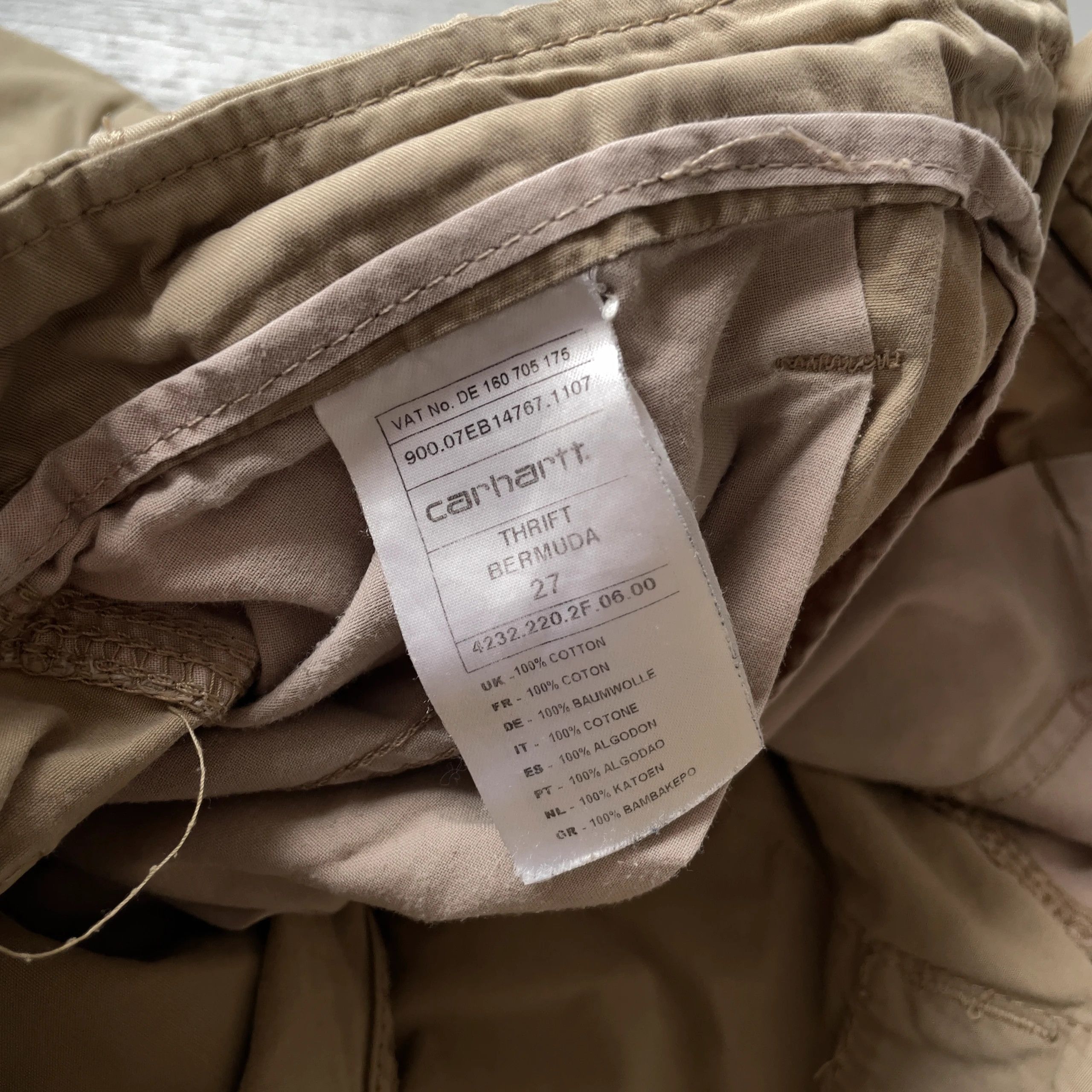 Carhartt Carhartt Thrift Cargo Bermuda Shorts Size US 27 - 10 Thumbnail