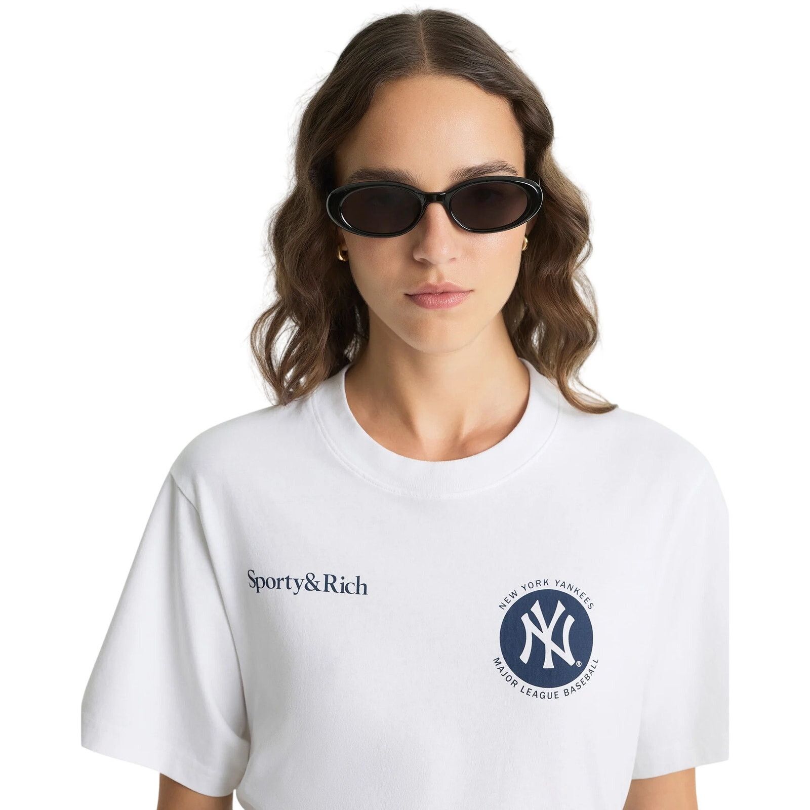 Sporty & Rich Sporty & Rich Major League White T-Shirt - Size L - New Size L / US 10 / IT 46 - 3 Thumbnail