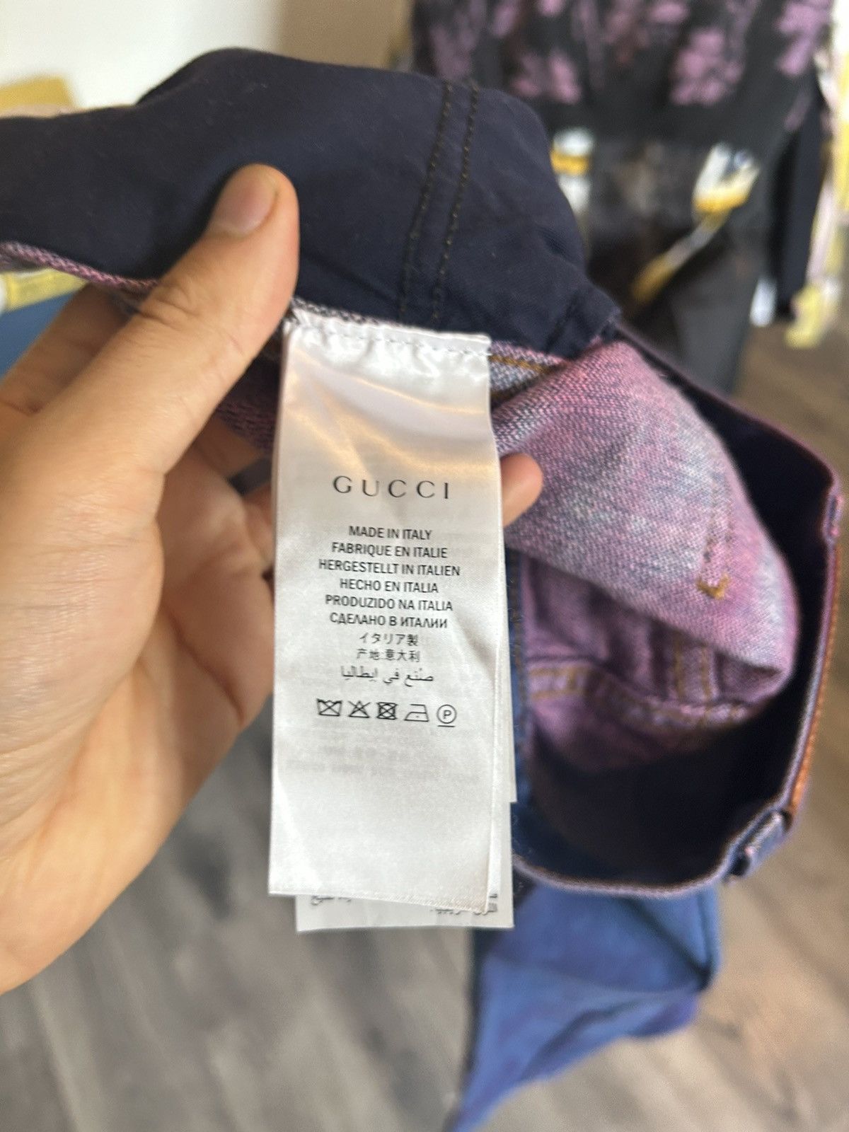 Gucci Pink Painter Blue Denim Jeans Size US 35 - 12 Thumbnail