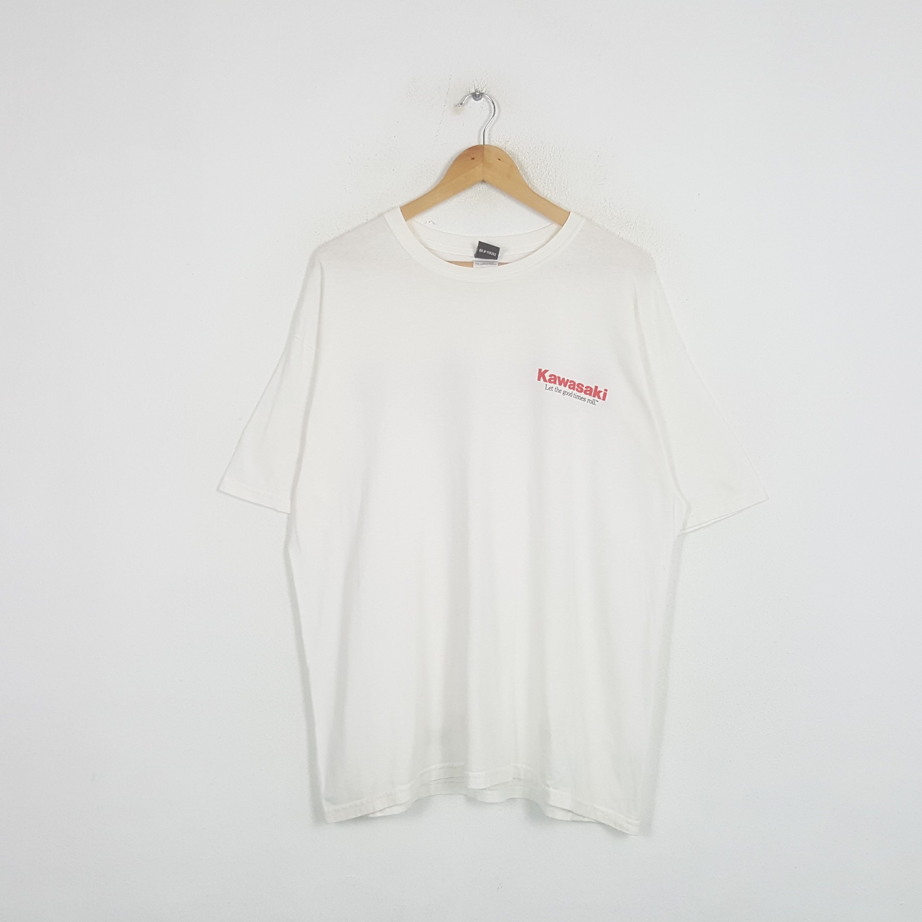 Vintage Vintage Kawasaki Japanese Motorsports Racing Tshirt Size US XXL / EU 58 / 5 - 3 Thumbnail
