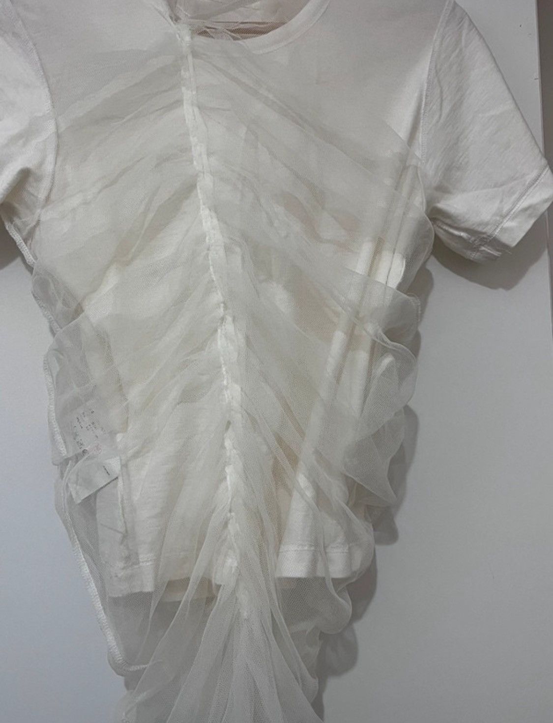 Comme des Garcons Comme des Garcons White Mesh Distorted Short Sleeve AD2006 Size ONE SIZE - 7 Thumbnail