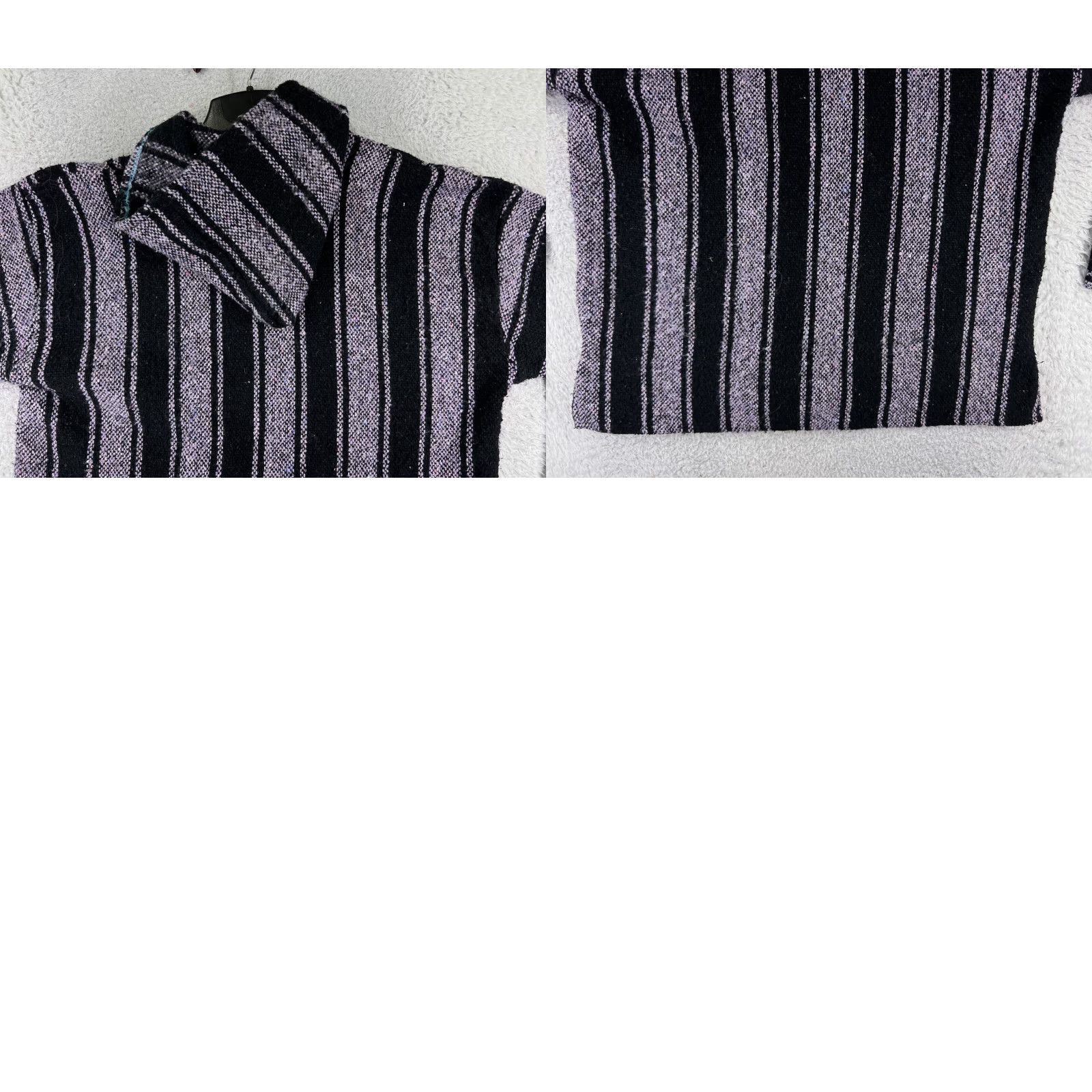 Vintage Franks Hoodie Men XL Purple Black Pocket Sweater Acrylic Drug Rug Crew Neck Pullover All Seasons Hooded Pockets Size US XL / EU 56 / 4 - 9 Thumbnail