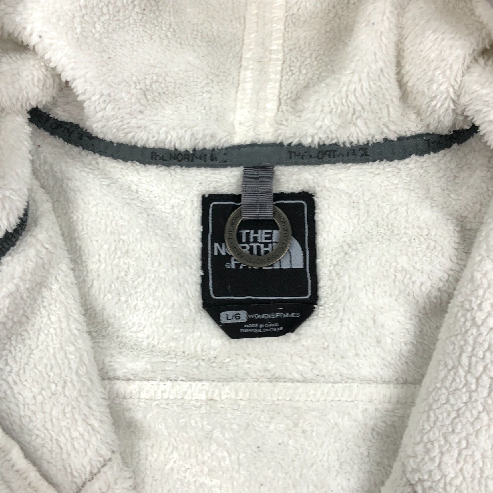 The North Face VINTAGE The North Face Fleece Jacket Womens L White Hooded Oso TNF Size L / US 10 / IT 46 - 3 Thumbnail