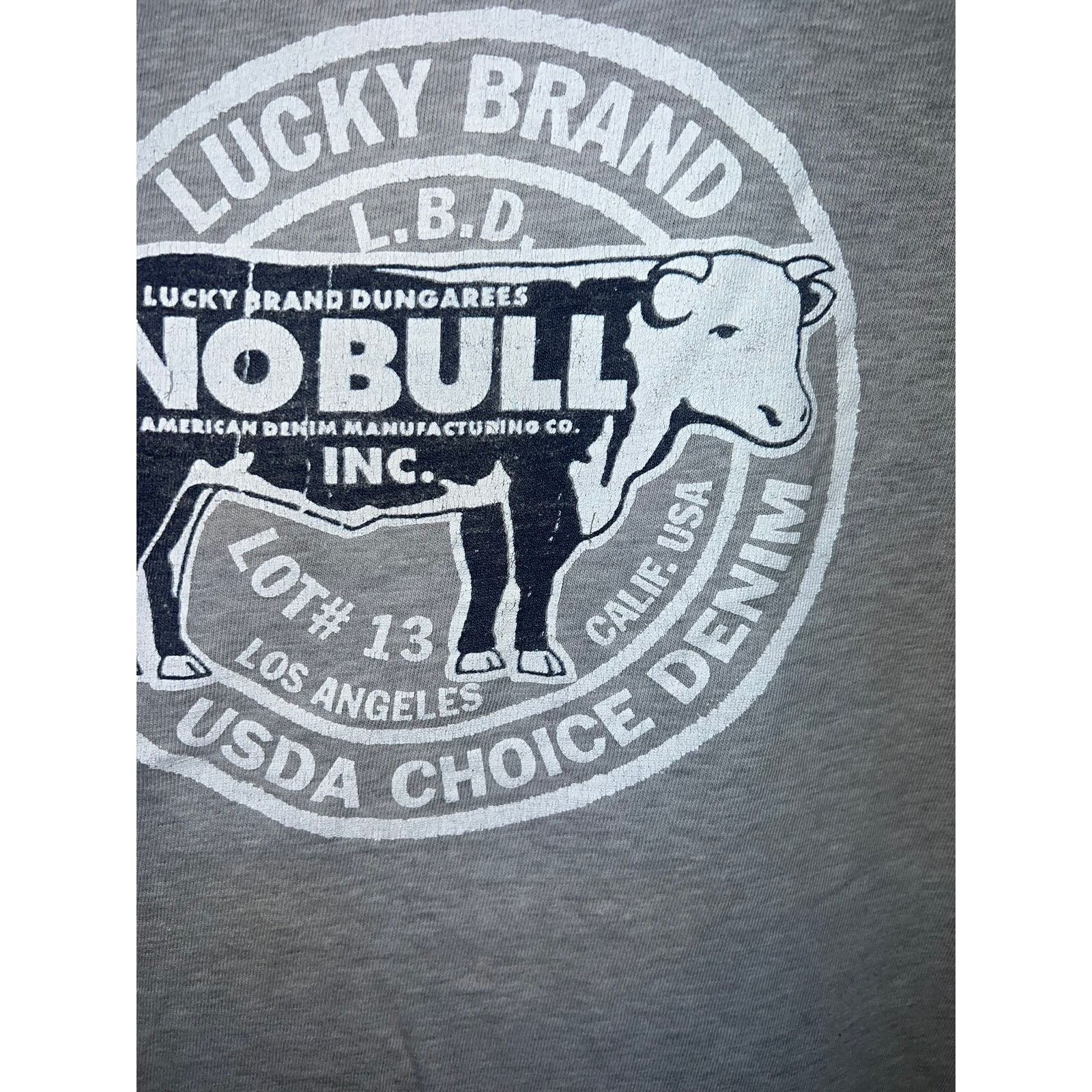 Lucky Brand Y2K Lucky Brand Dungarees Shirt No Bull LBD Cow Tee Large Size US L / EU 52-54 / 3 - 4 Thumbnail
